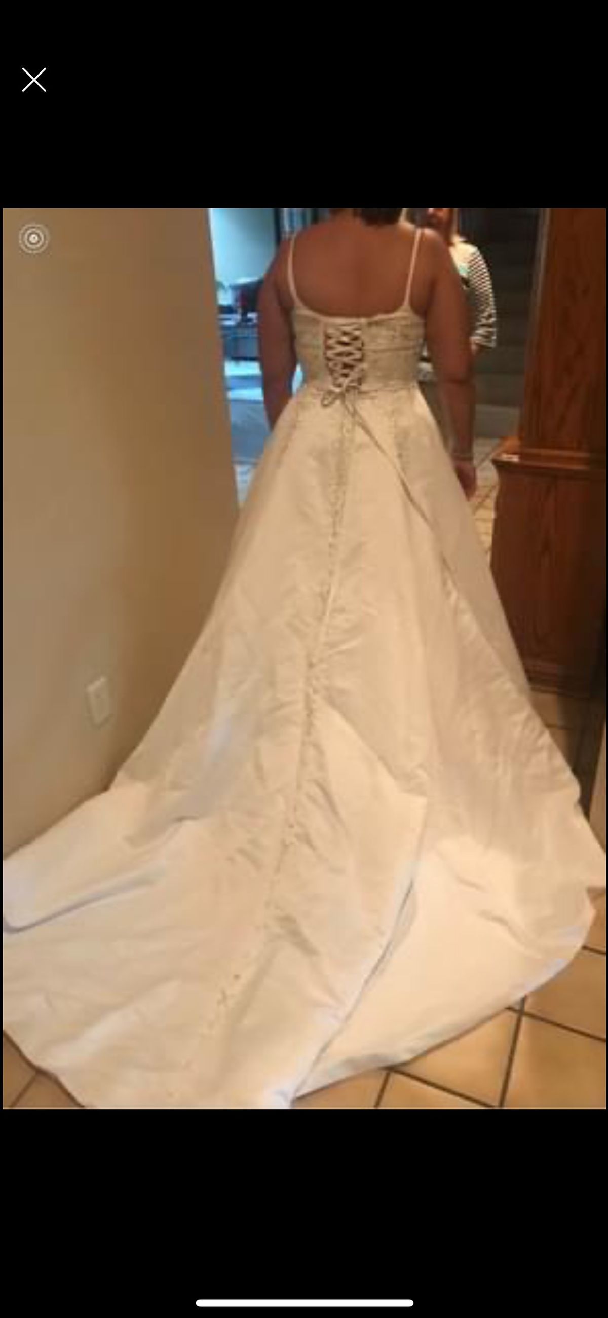 Plus Size 18 Wedding White Dress With Train on Queenly