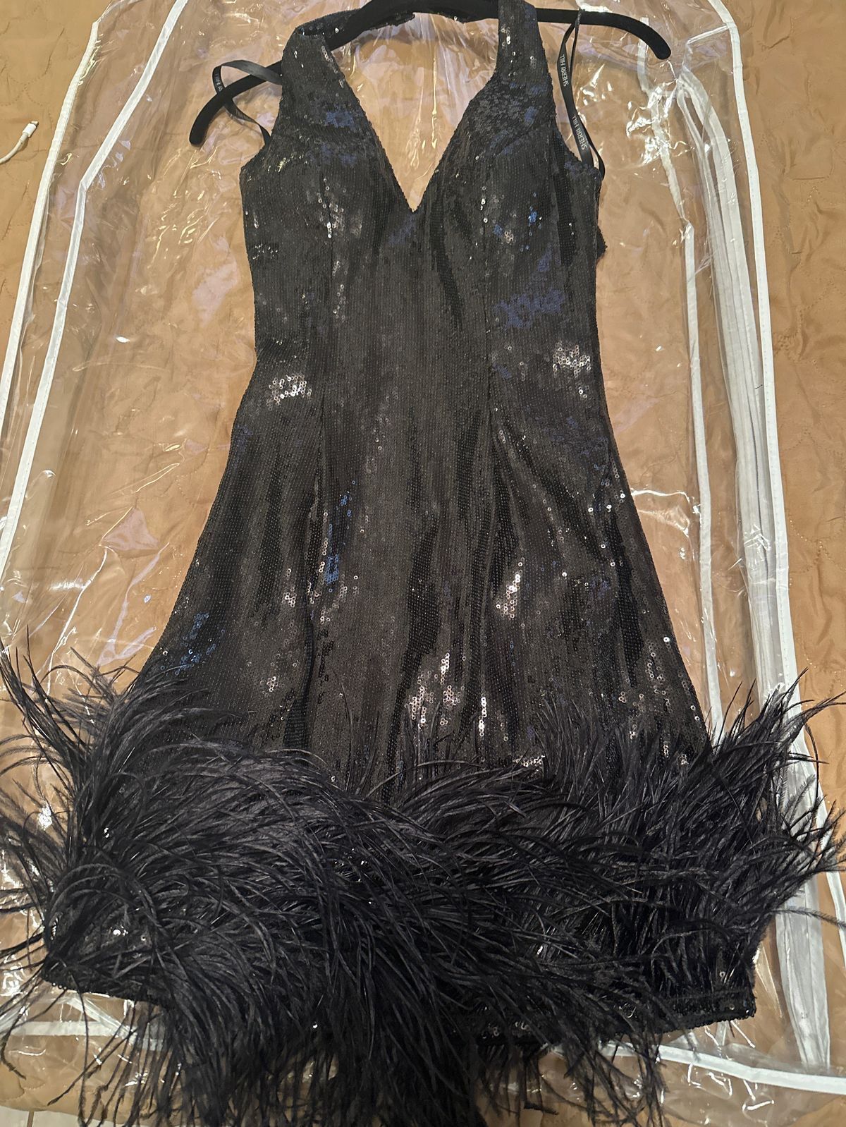 Sherri Hill Size 2 Pageant Sequined Black Cocktail Dress on Queenly
