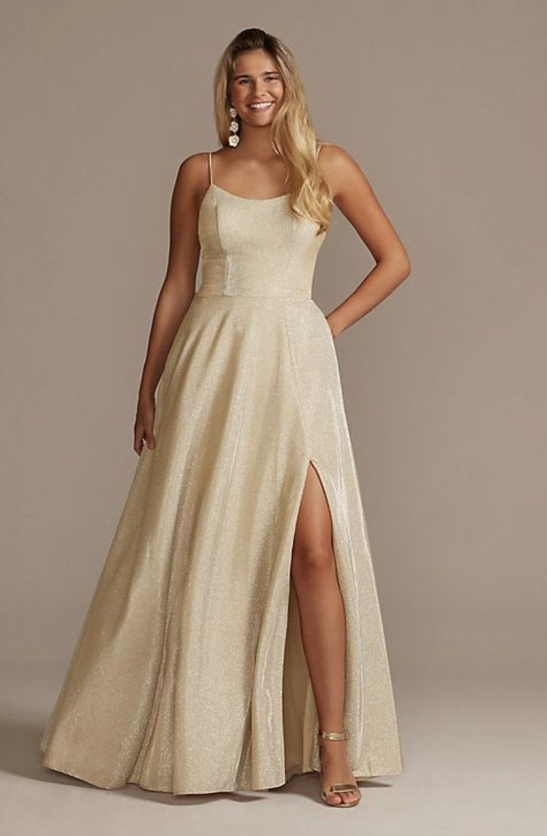 David's bridal sale champagne bridesmaid