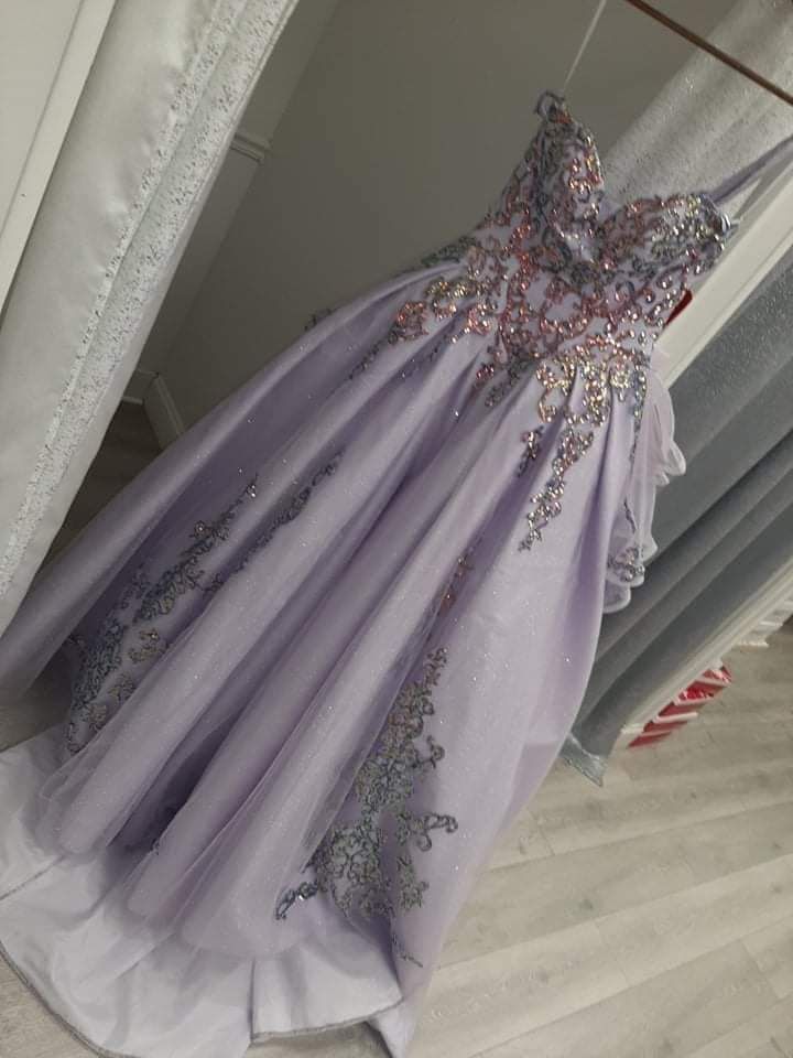 Style CH0223 Dancing Queen  Size 2 Prom Purple Ball Gown on Queenly