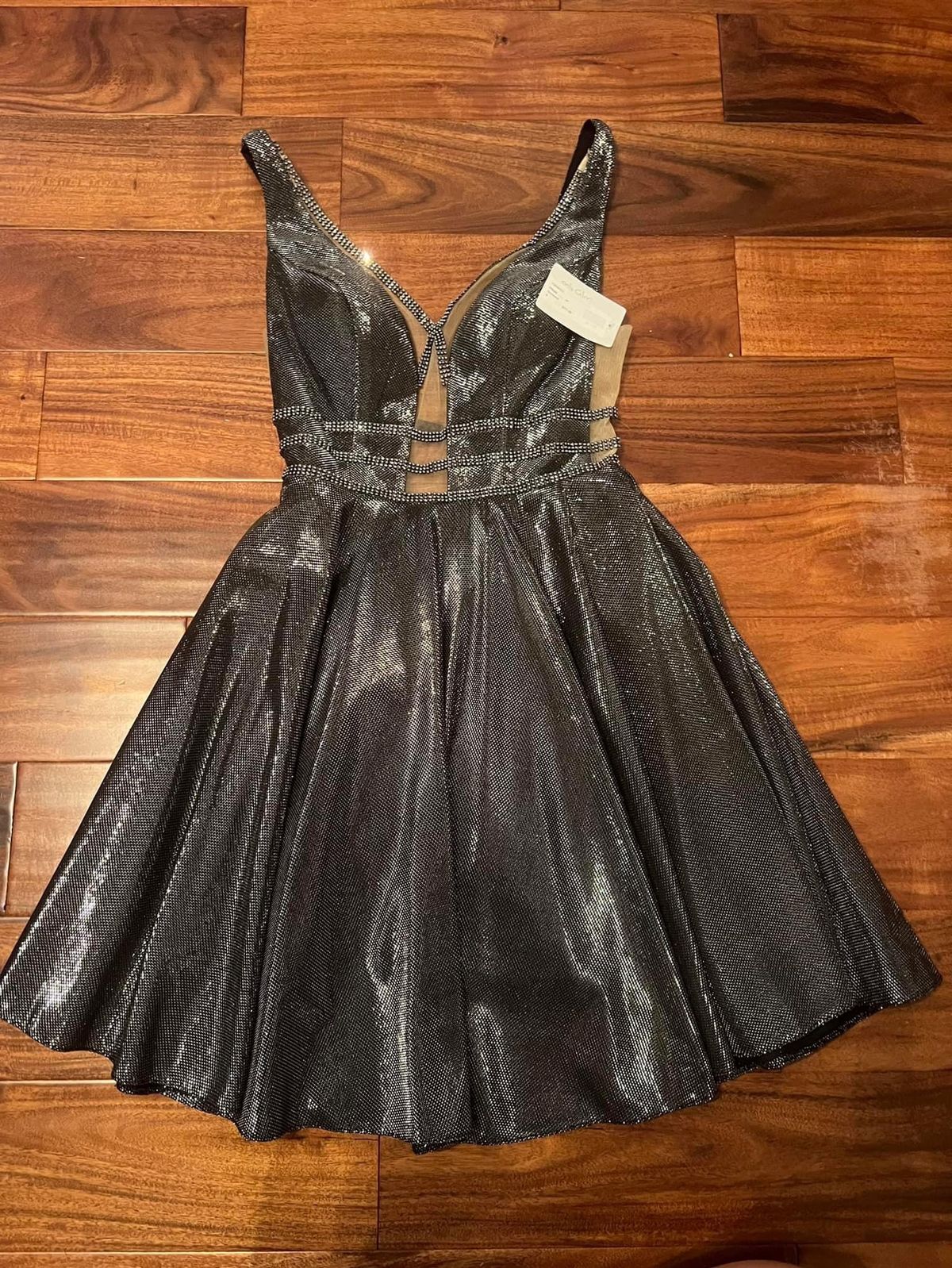 Jovani Size 0 Prom Sheer Black Cocktail Dress on Queenly