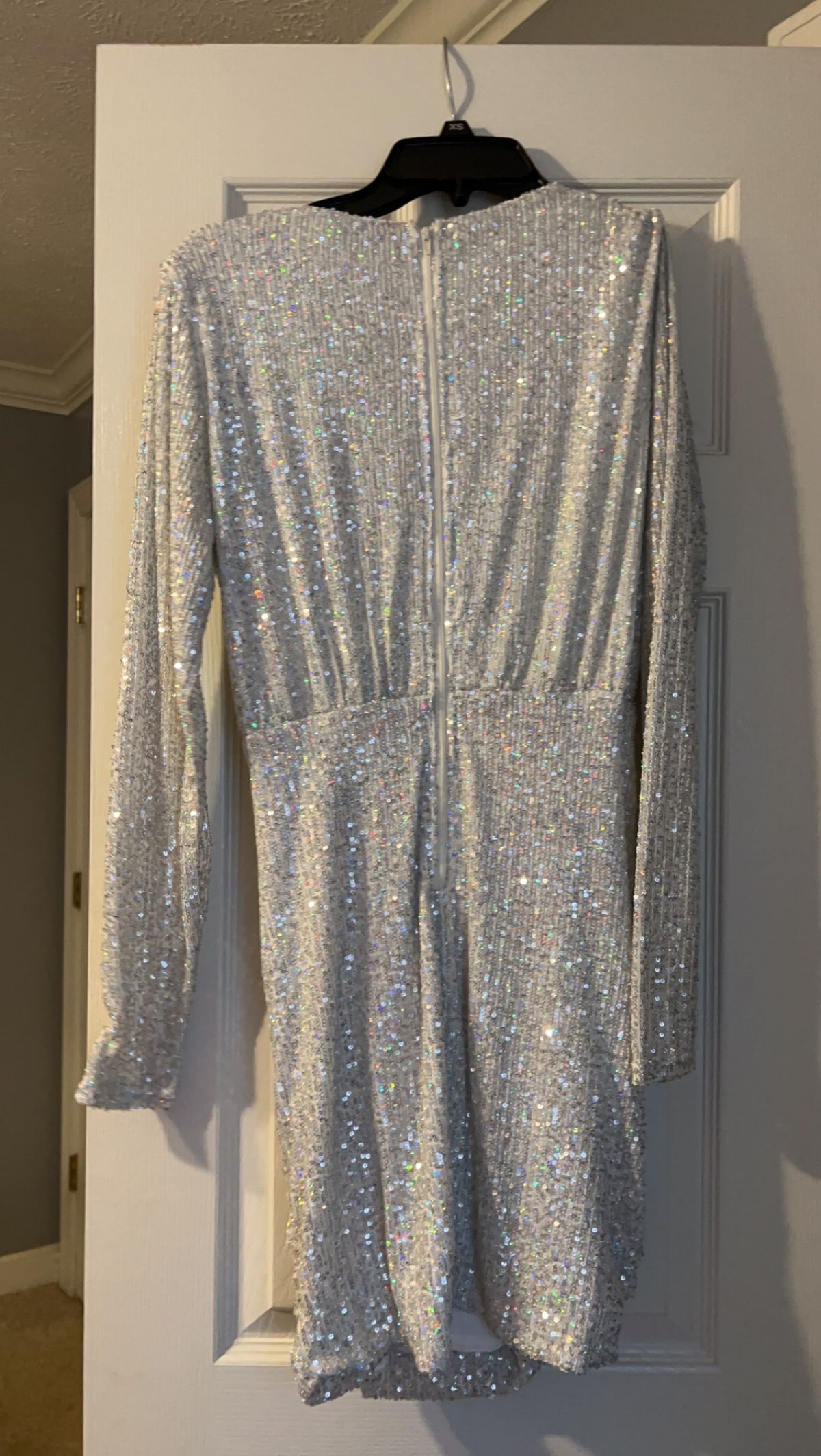 Size M Silver A-line Dress on Queenly