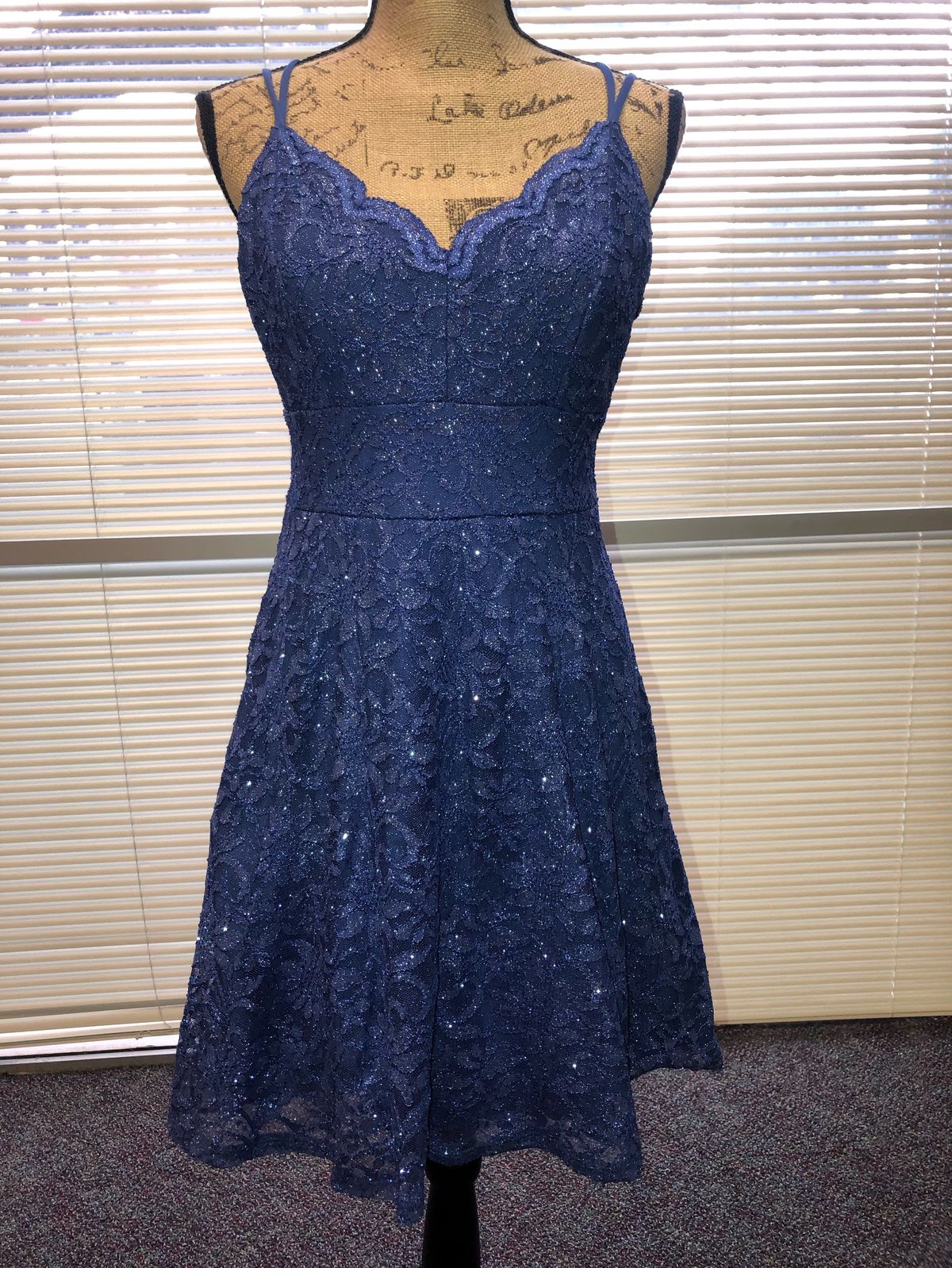 Size 14 Homecoming Blue Cocktail Dress on Queenly