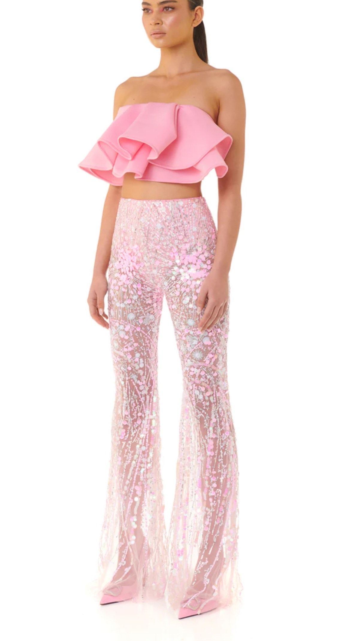 Eliya the Label Size 2 Nightclub Pink Formal Jumpsuit on Queenly