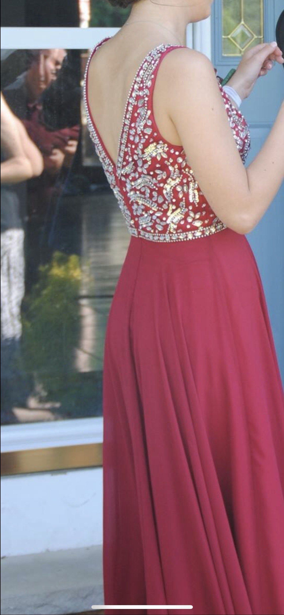 Size 2 Prom Burgundy Red Floor Length Maxi on Queenly