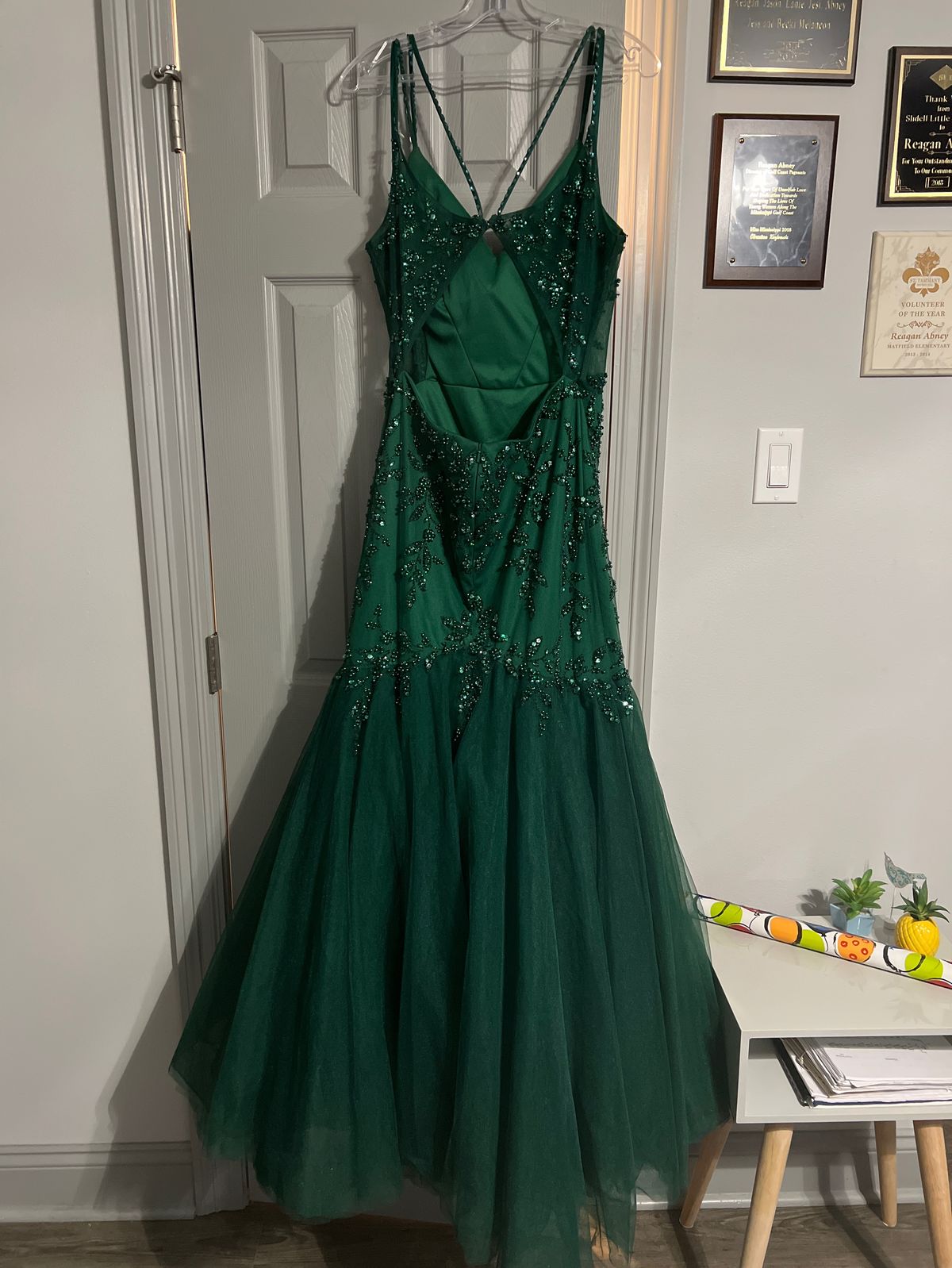 MoriLee Size 10 Prom Green Mermaid Dress on Queenly
