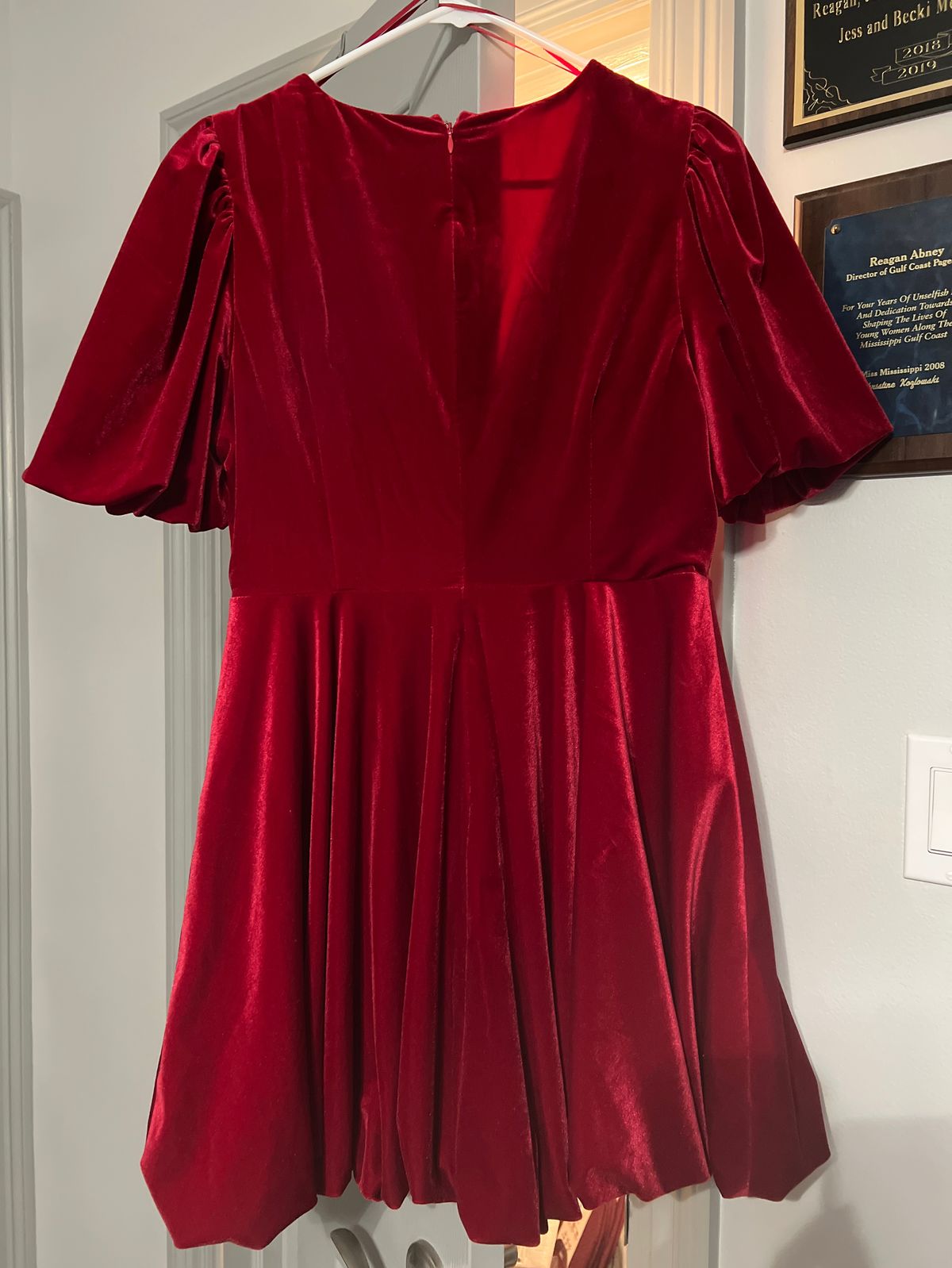 The vintage Shop Size L Prom Velvet Red Cocktail Dress on Queenly