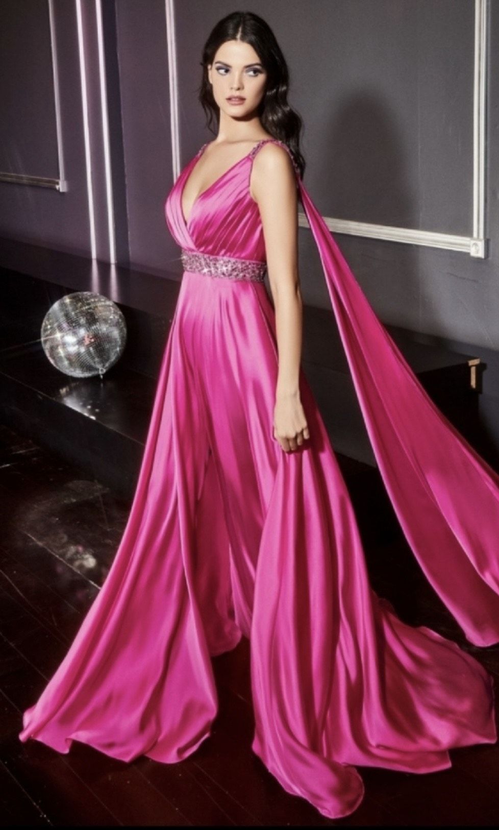 Andrea & Leo Couture Size 8 Prom Pink Side Slit Dress on Queenly