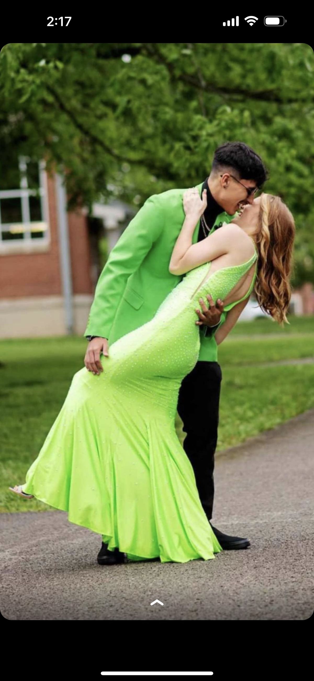 Johnathan Kayne Size 2 Prom Green Mermaid Dress on Queenly