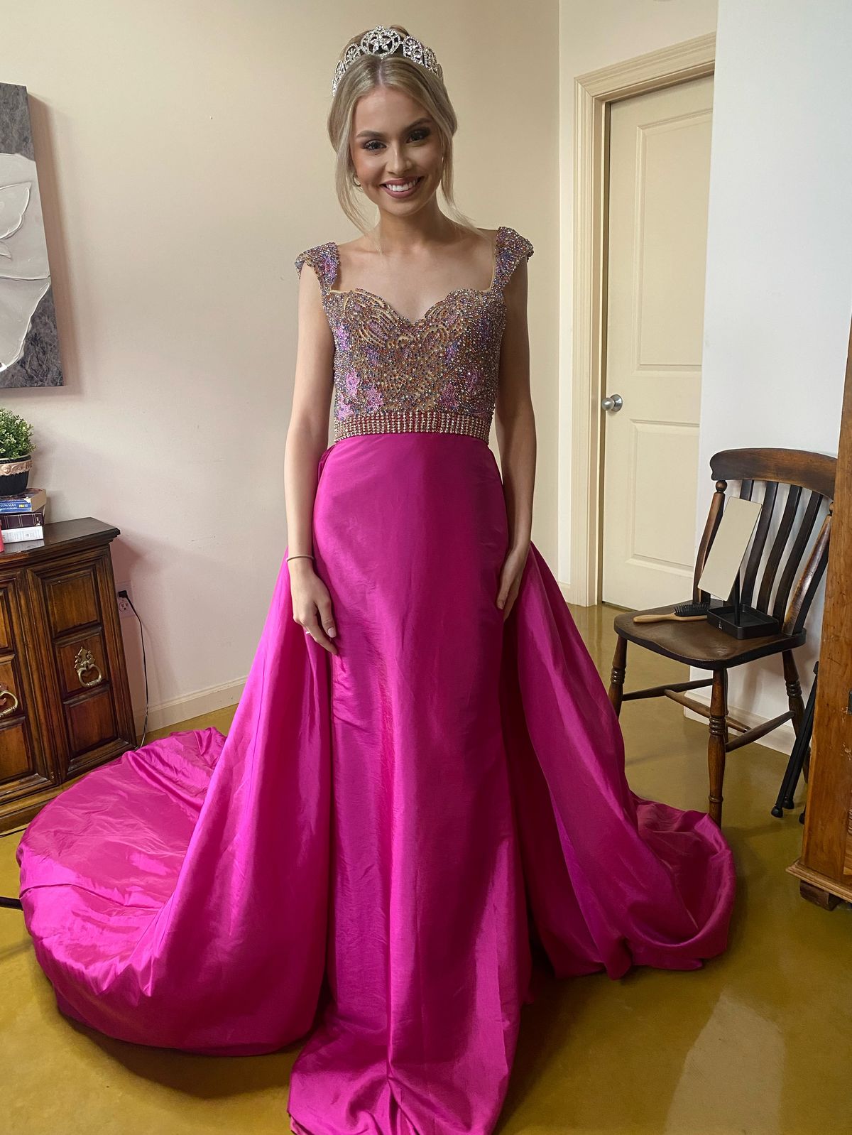 Mac Duggal Size XS Prom Pink Floor Length Maxi on Queenly