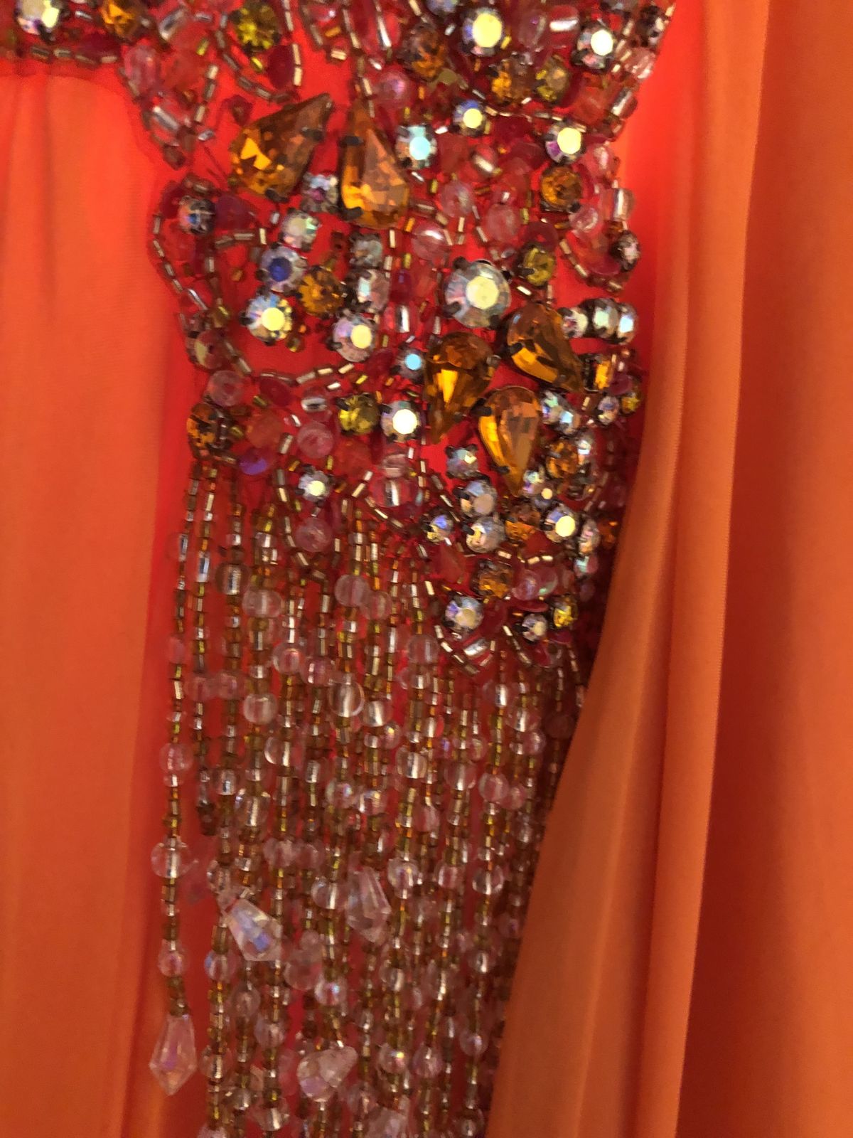 Mac Duggal Size 4 Orange Side Slit Dress on Queenly