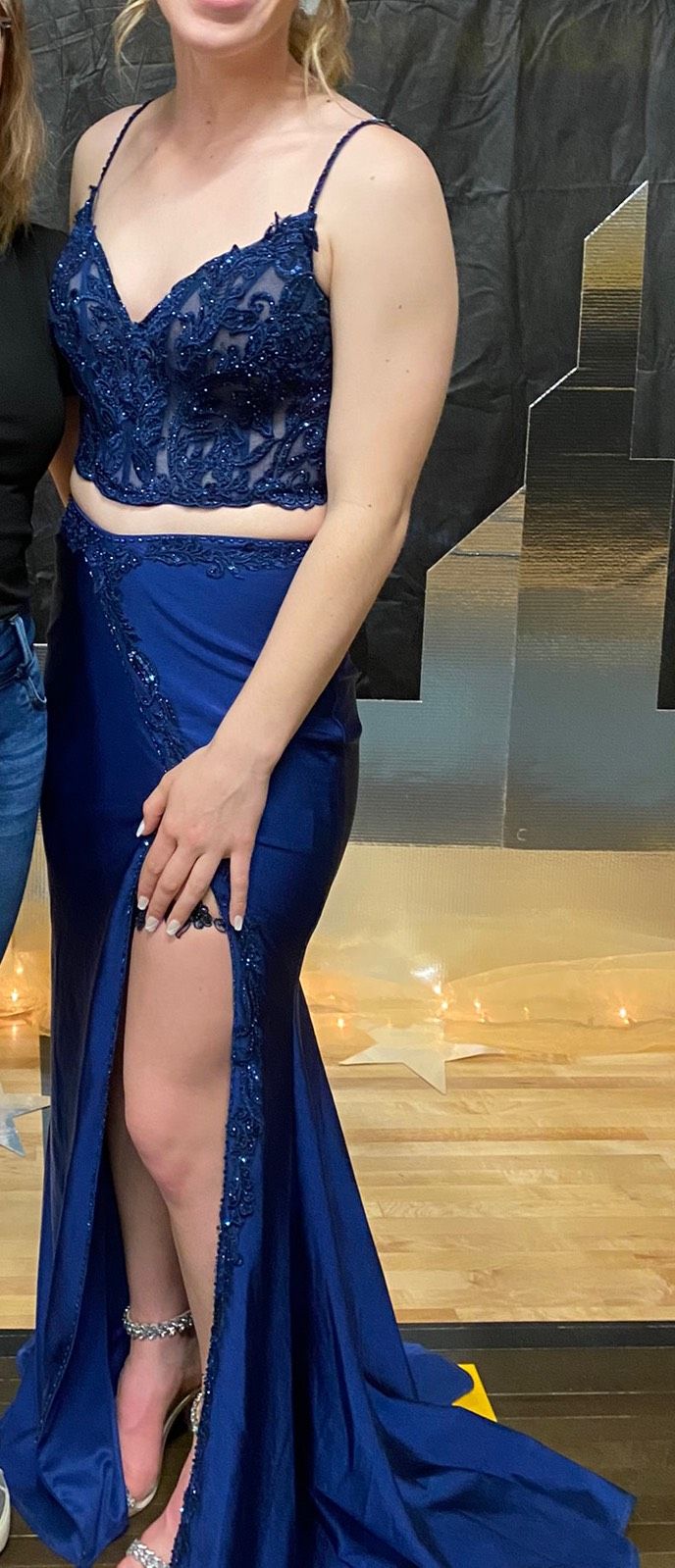 Ellie Wilde Size 8 Prom Blue Mermaid Dress on Queenly