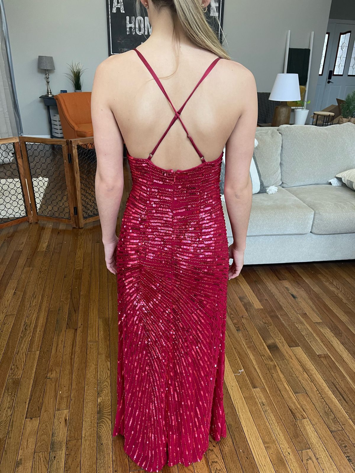 Jules and cleo Size 0 Prom Red Floor Length Maxi on Queenly