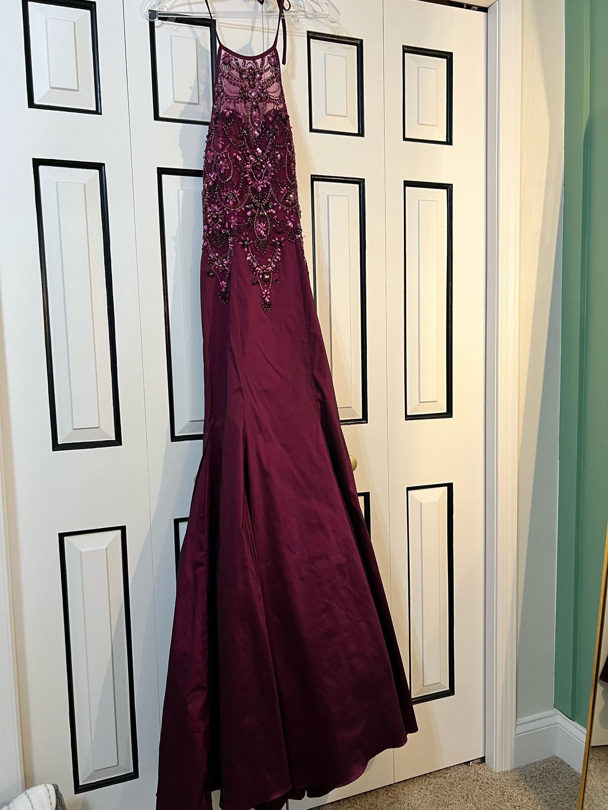 MoriLee Size 2 Prom Burgundy Purple Floor Length Maxi on Queenly