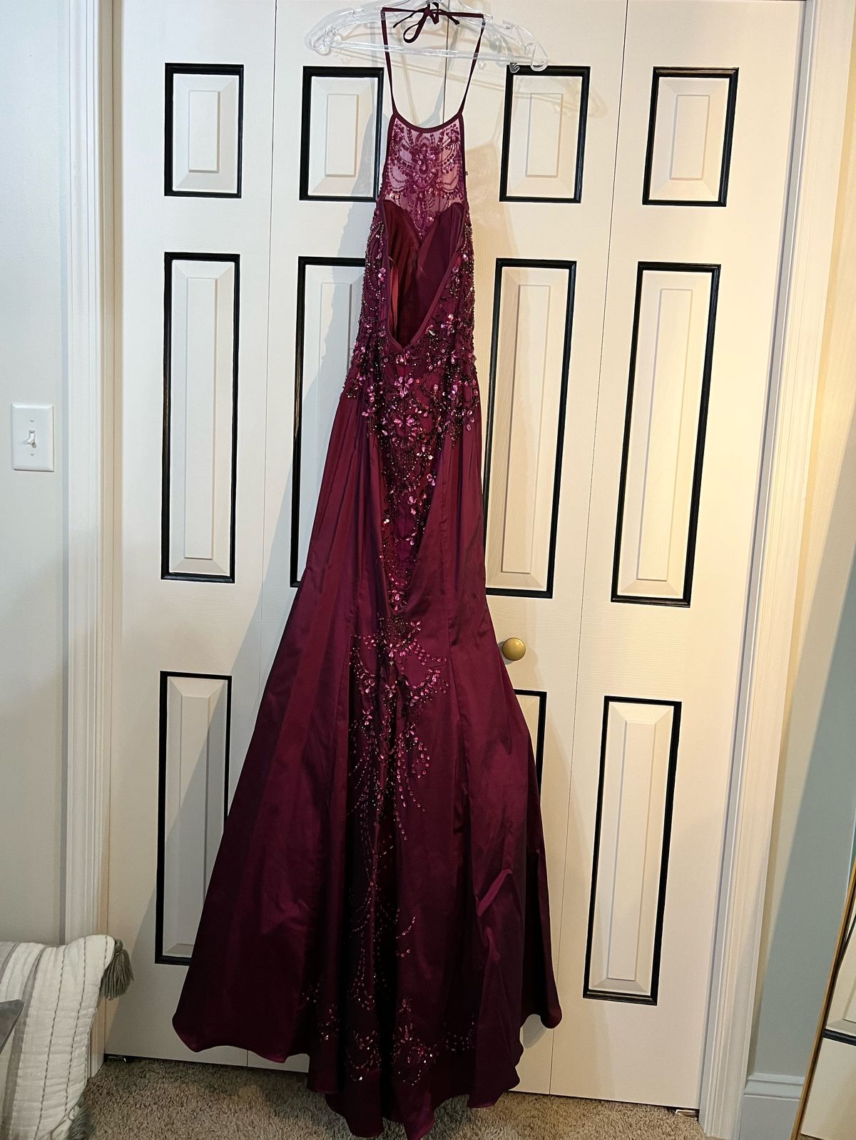 MoriLee Size 2 Prom Burgundy Purple Floor Length Maxi on Queenly