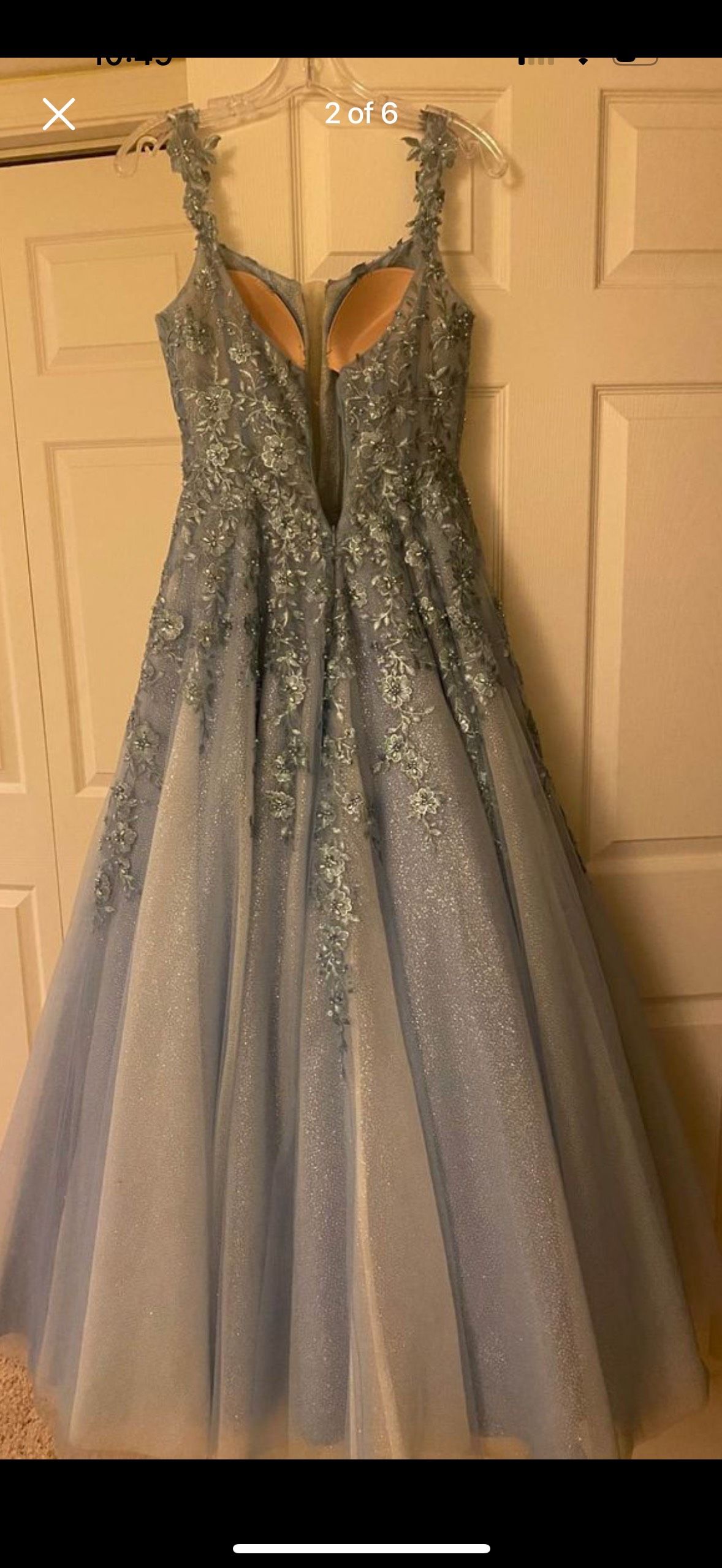 Ellie Wilde Size XS Prom Blue Ball Gown on Queenly