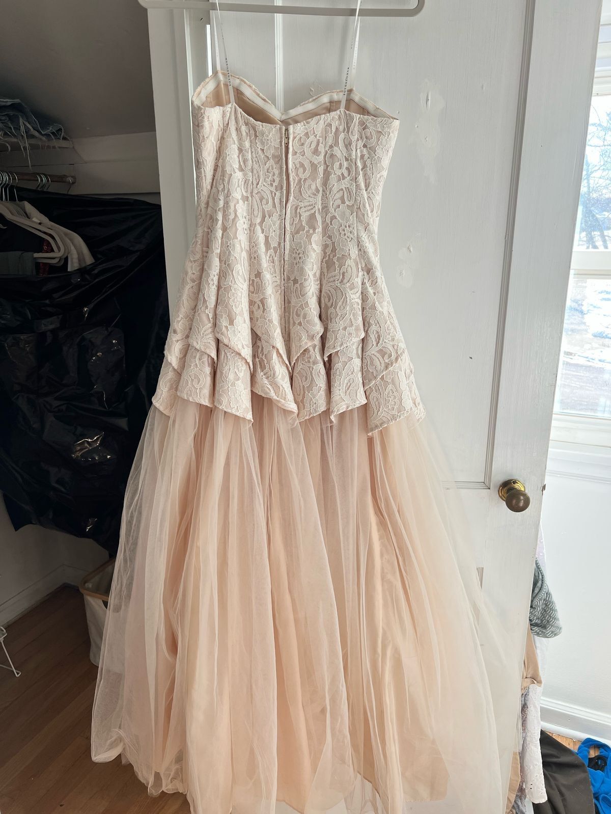 Masquerade Size 8 Prom Nude Ball Gown on Queenly