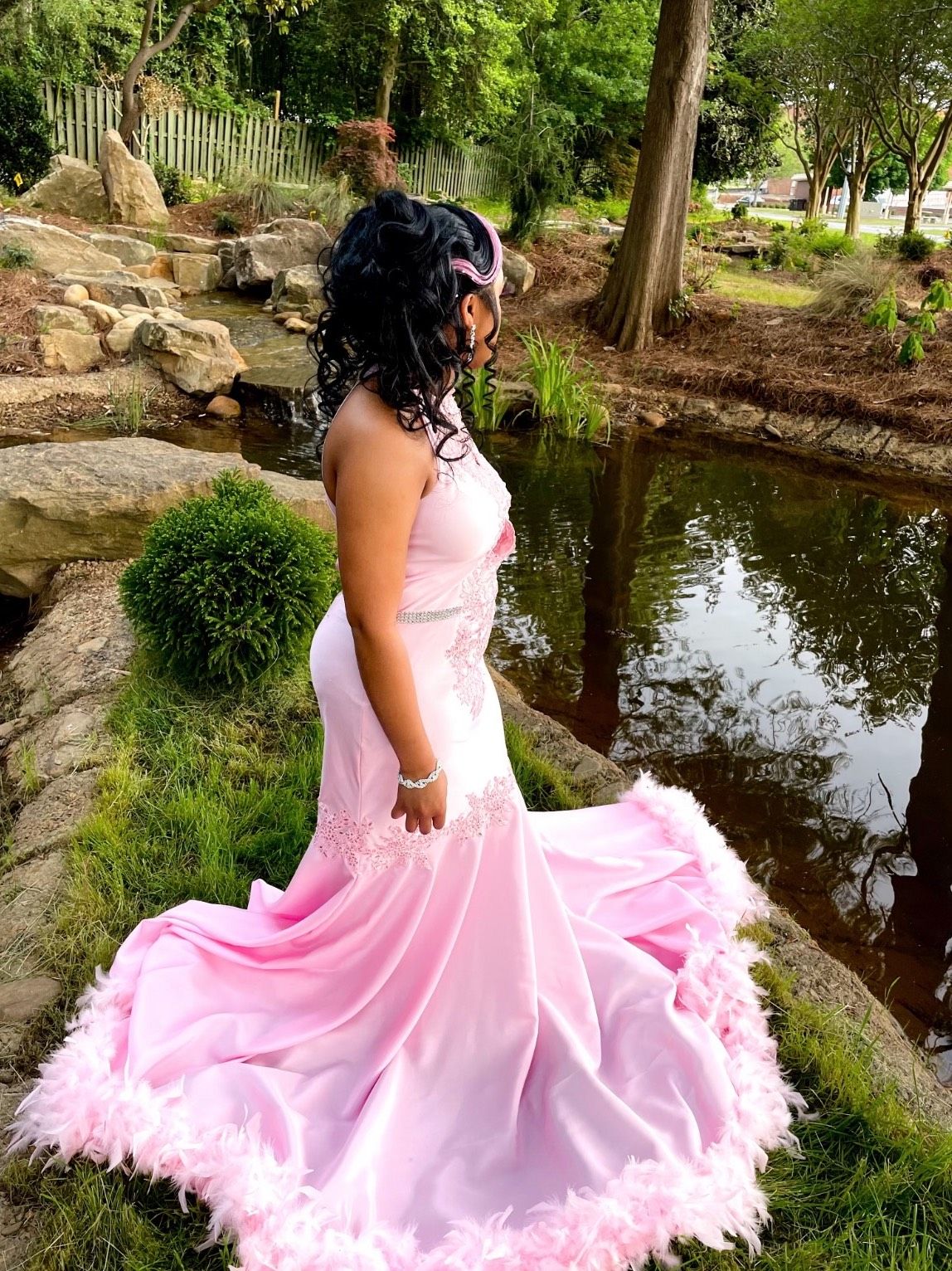 Size 8 Prom Pink Mermaid Dress on Queenly