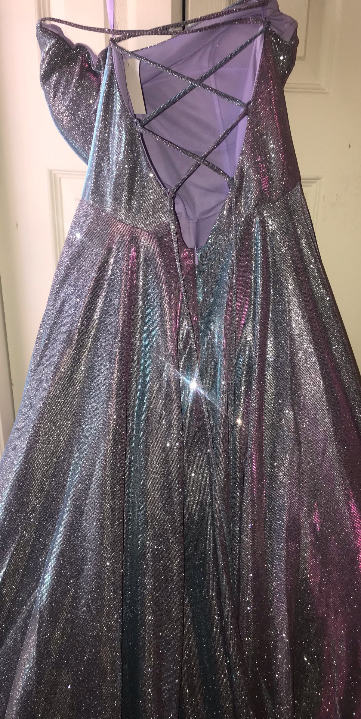 Size 12 Prom Multicolor Ball Gown on Queenly
