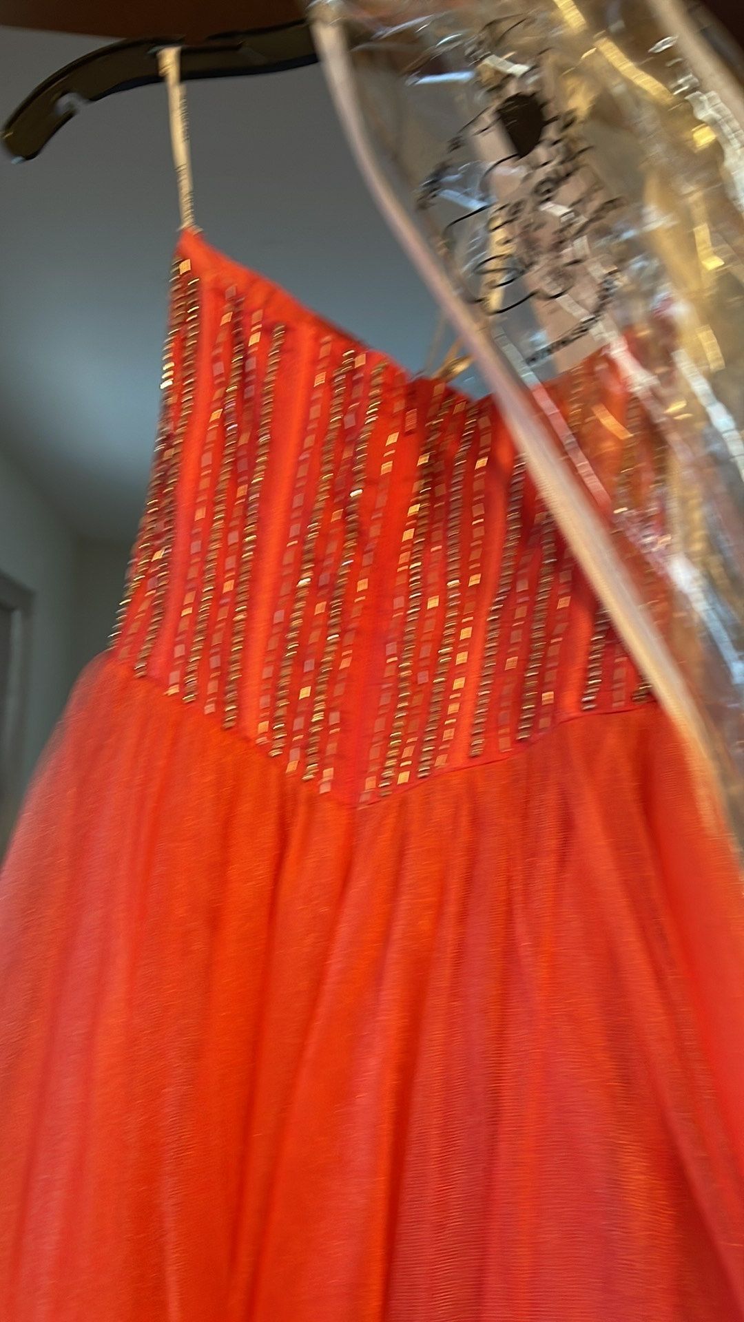 Sherri Hill Size 2 Prom Strapless Satin Coral Ball Gown on Queenly