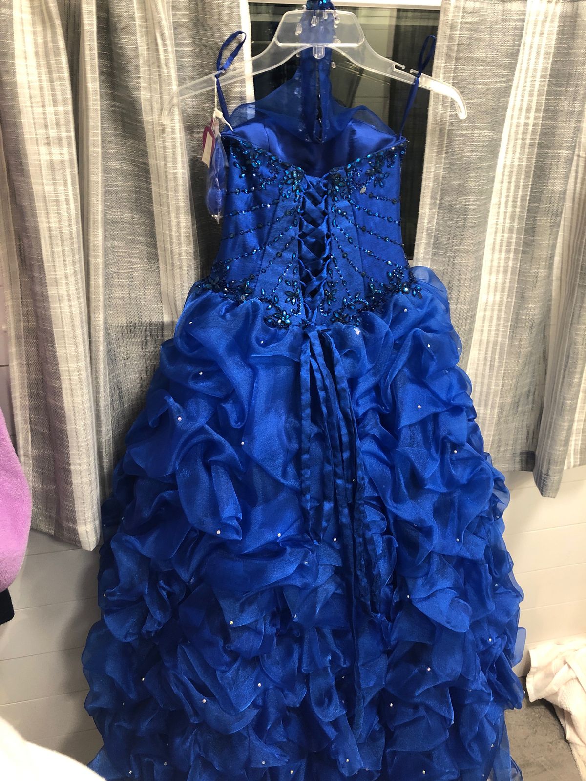 Ritzee Size 10 Prom Blue Ball Gown on Queenly
