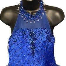 Ritzee Size 10 Prom Blue Ball Gown on Queenly