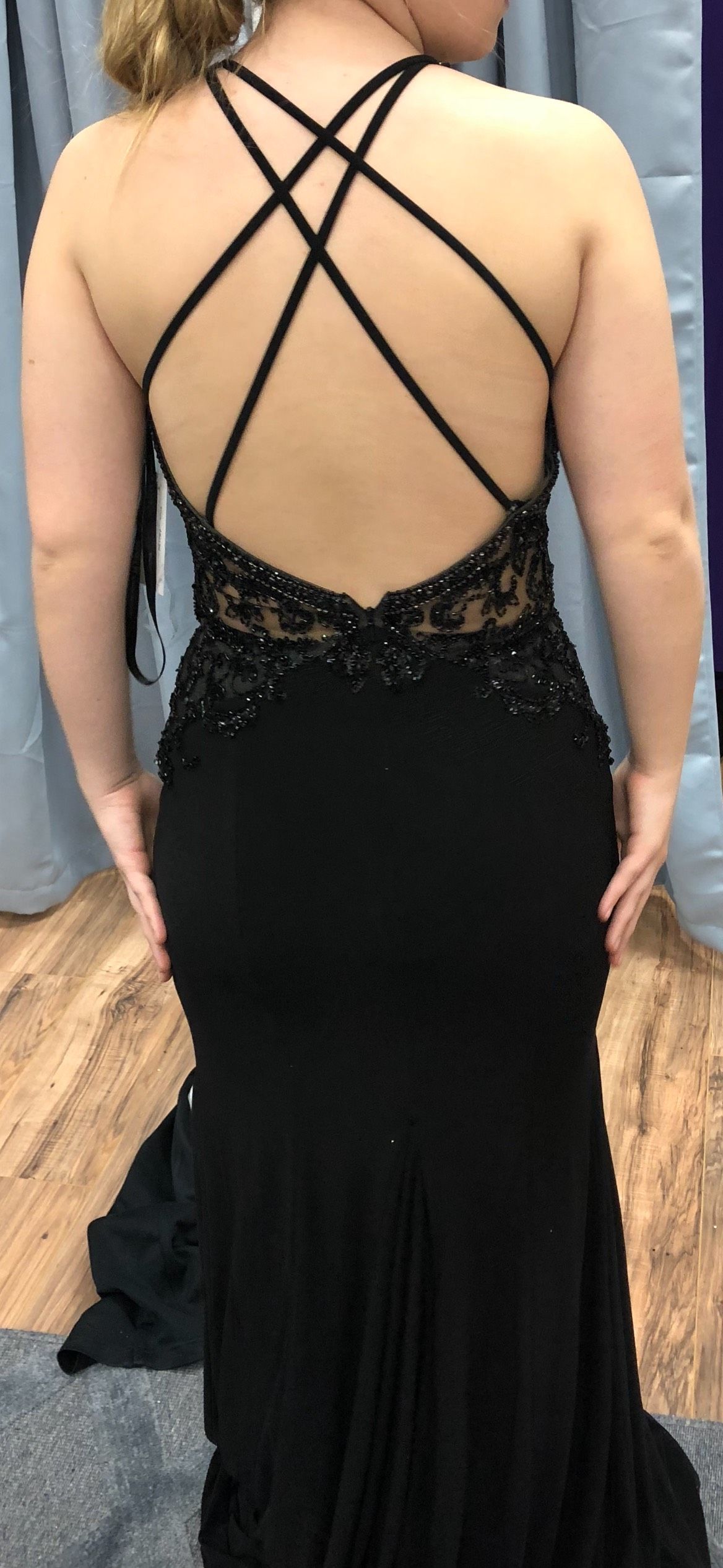 MoriLee Size 8 Prom Black Side Slit Dress on Queenly