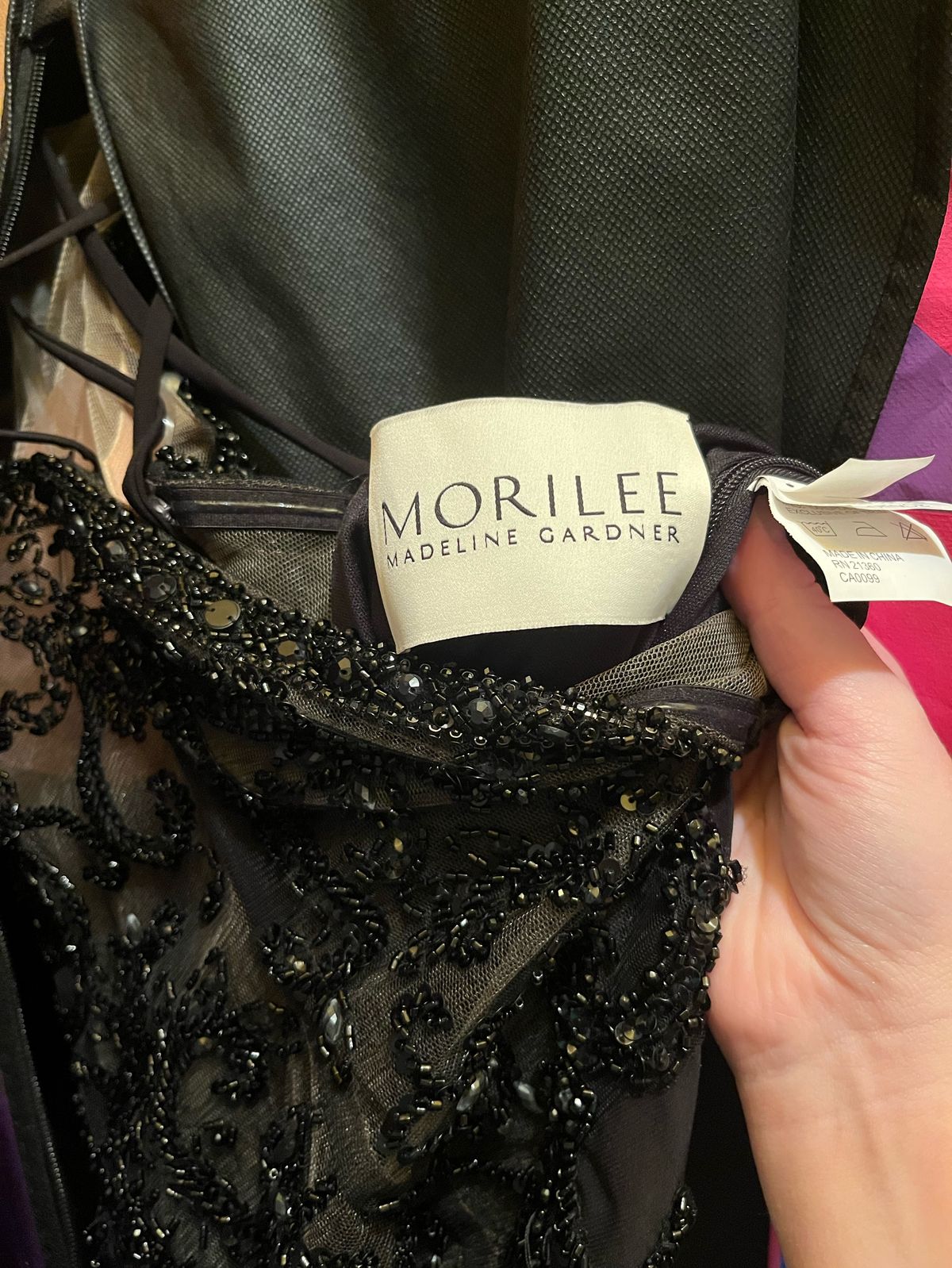 MoriLee Size 8 Prom Black Side Slit Dress on Queenly