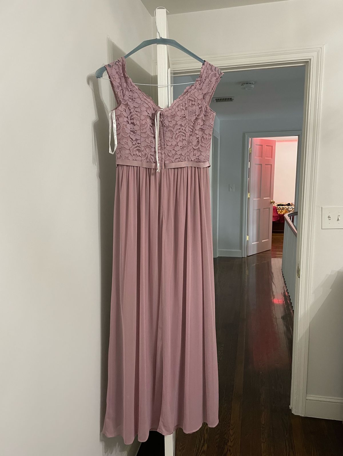David's Bridal Size 8 Prom Purple Floor Length Maxi on Queenly