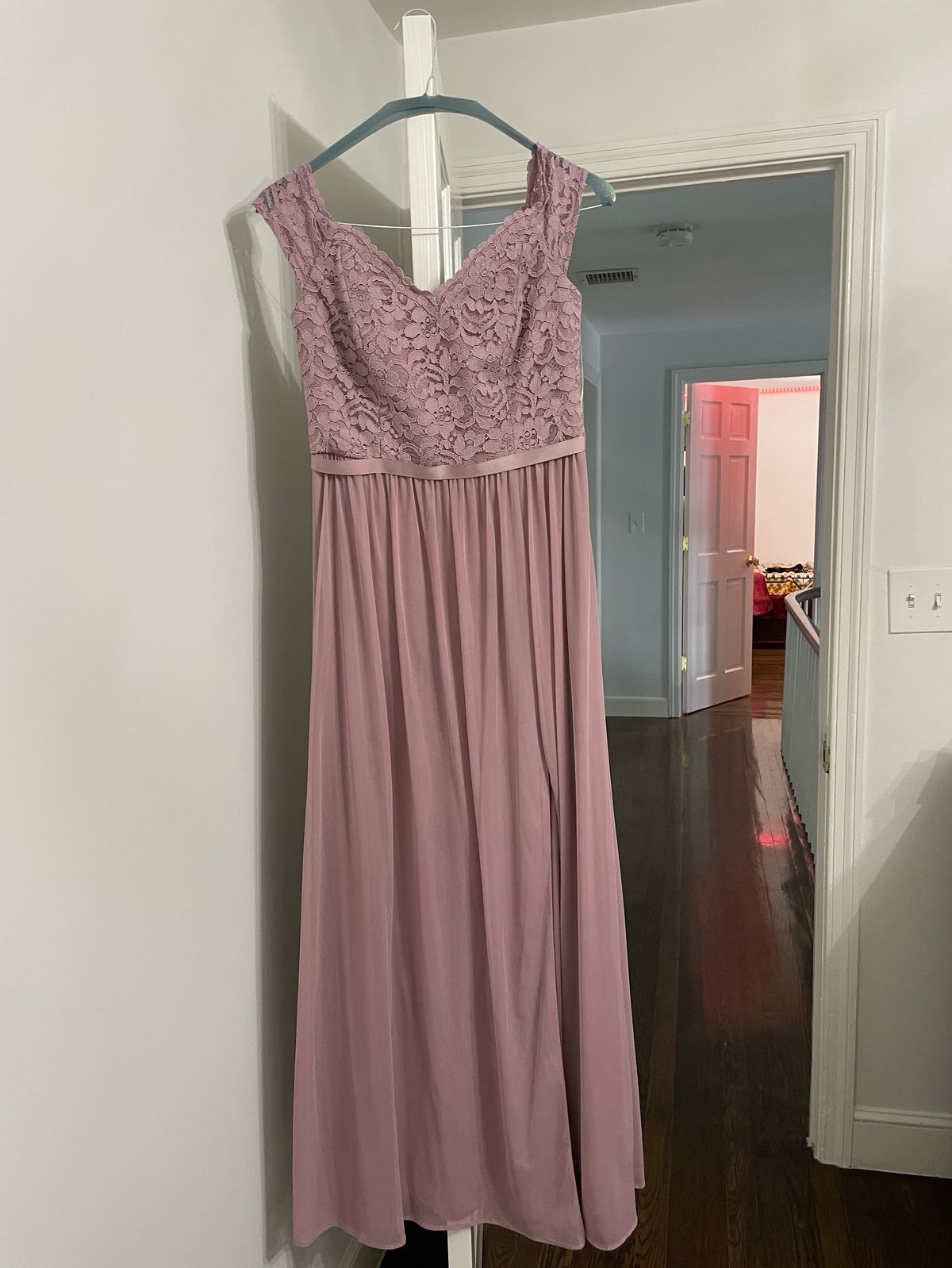 David's Bridal Size 8 Prom Purple Floor Length Maxi on Queenly