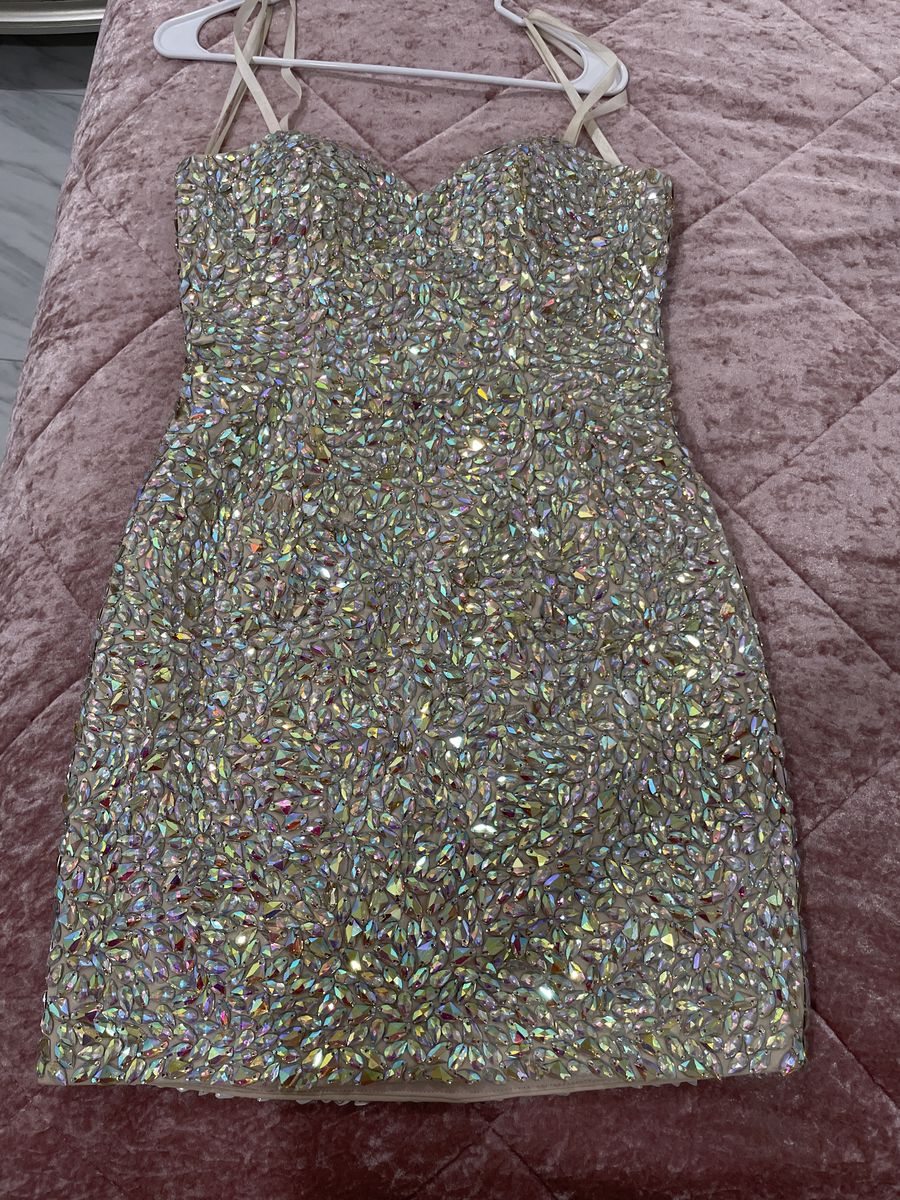 Jovani Size 6 Homecoming Strapless Multicolor Cocktail Dress on Queenly
