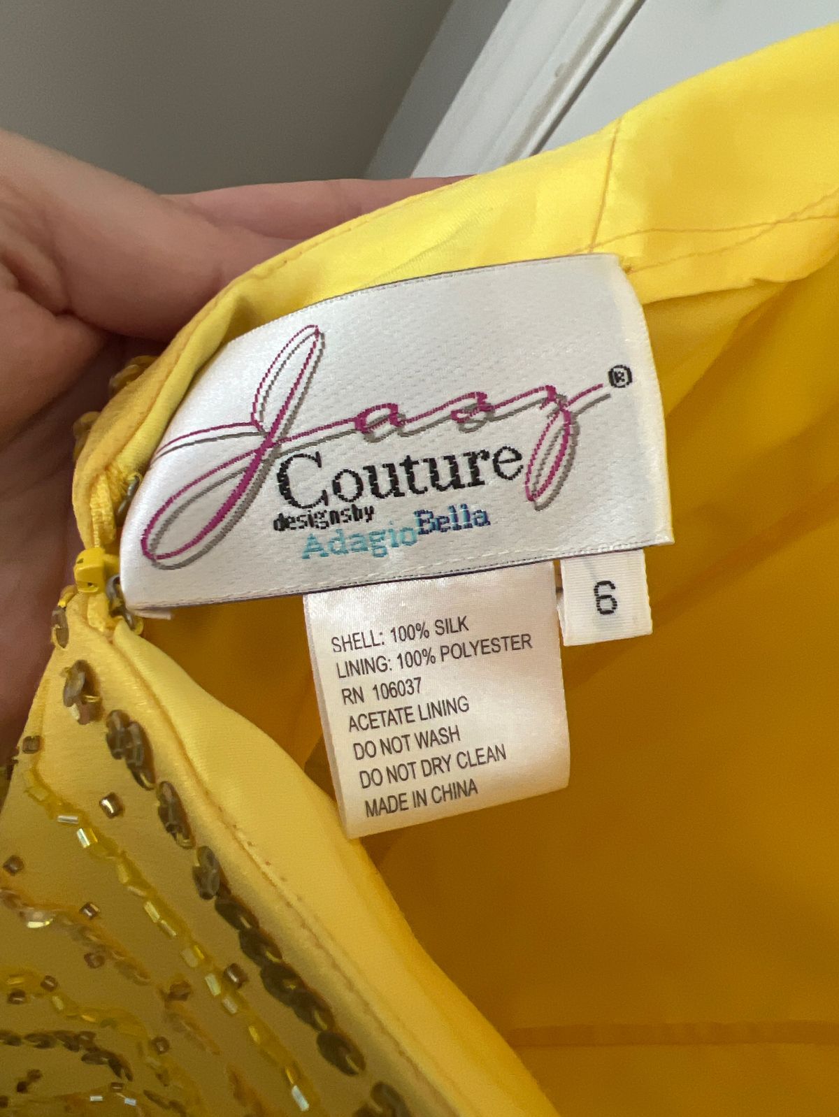 Jasz Couture Size 6 Prom Yellow Mermaid Dress on Queenly