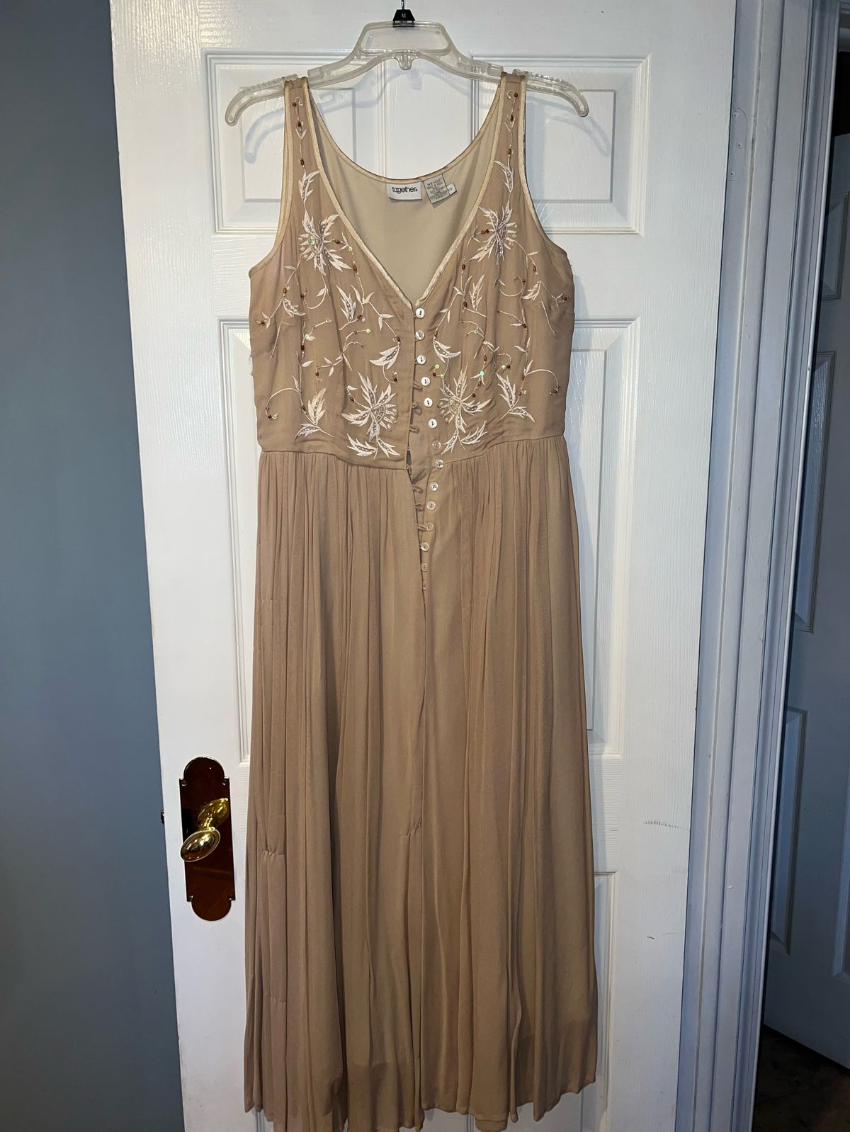 Together for Spiegel Size 10 Nude Floor Length Maxi on Queenly