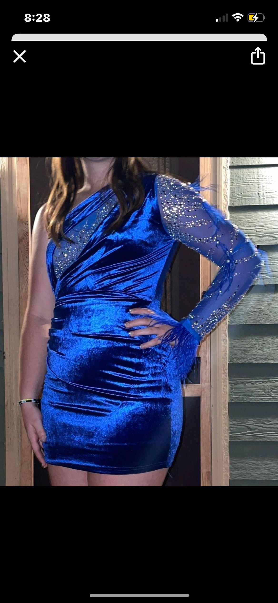 Size L Homecoming Blue Cocktail Dress on Queenly