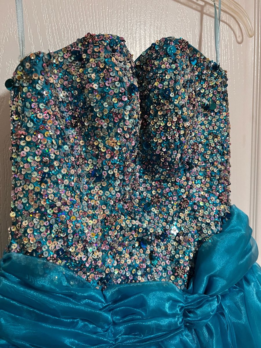 Terani Couture Size 2 Prom Blue Ball Gown on Queenly