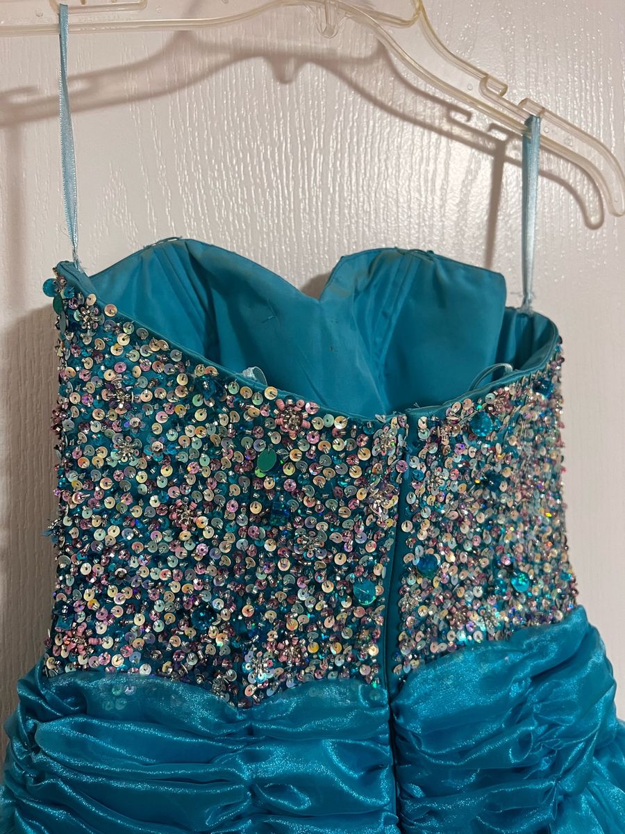 Terani Couture Size 2 Prom Blue Ball Gown on Queenly