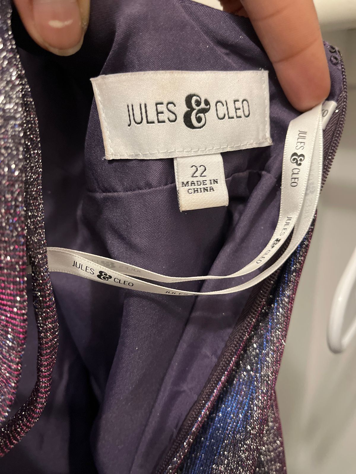 Jules & Cleo Plus Size 22 Prom Purple Ball Gown on Queenly