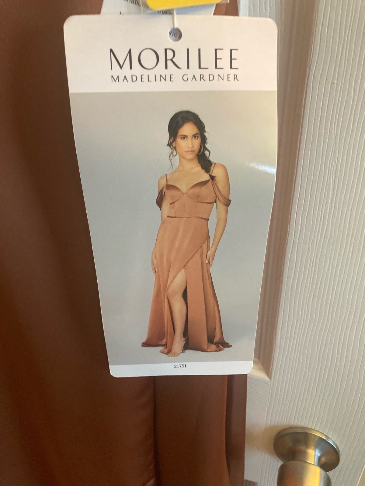 MoriLee Size 6 Prom Brown Side Slit Dress on Queenly
