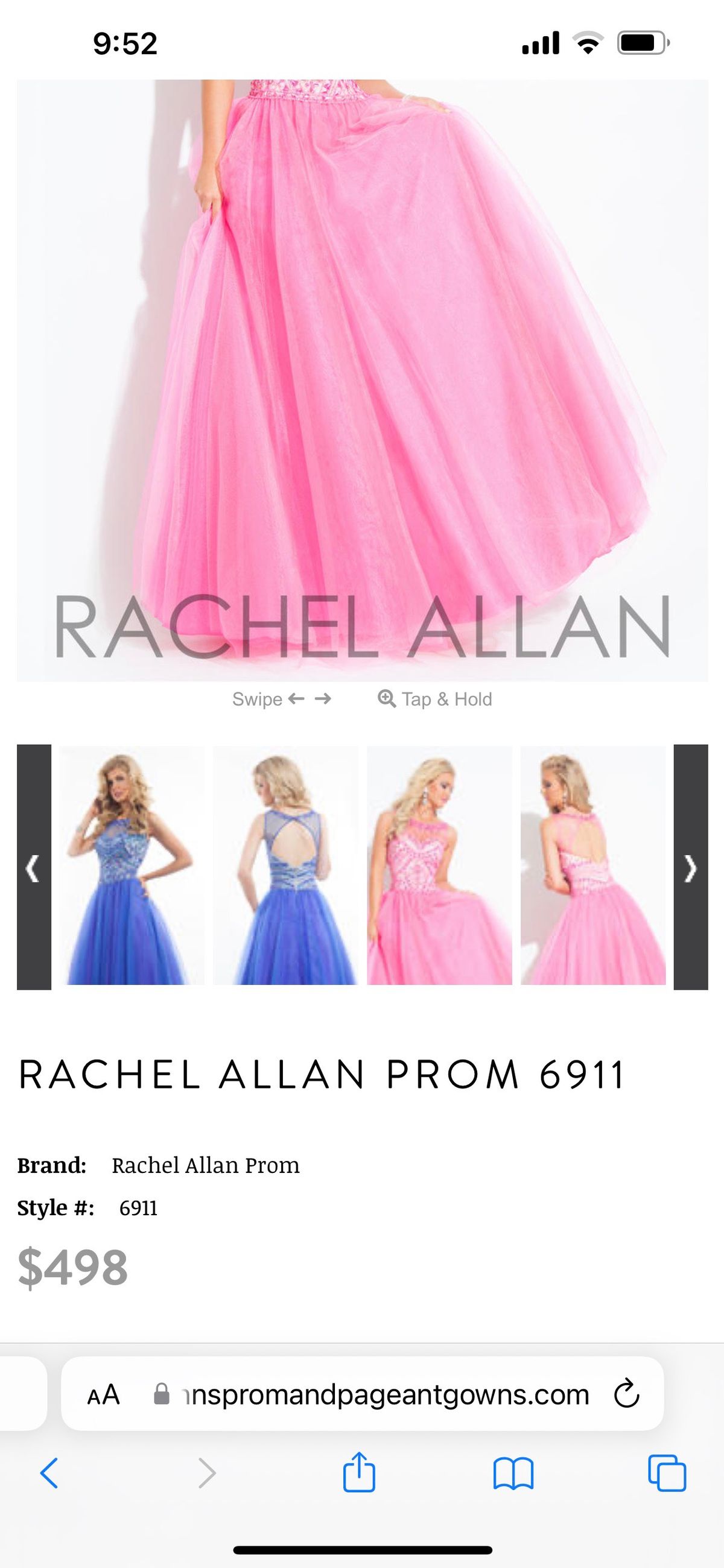 Rachel Allan Size 4 Prom Pink Ball Gown on Queenly