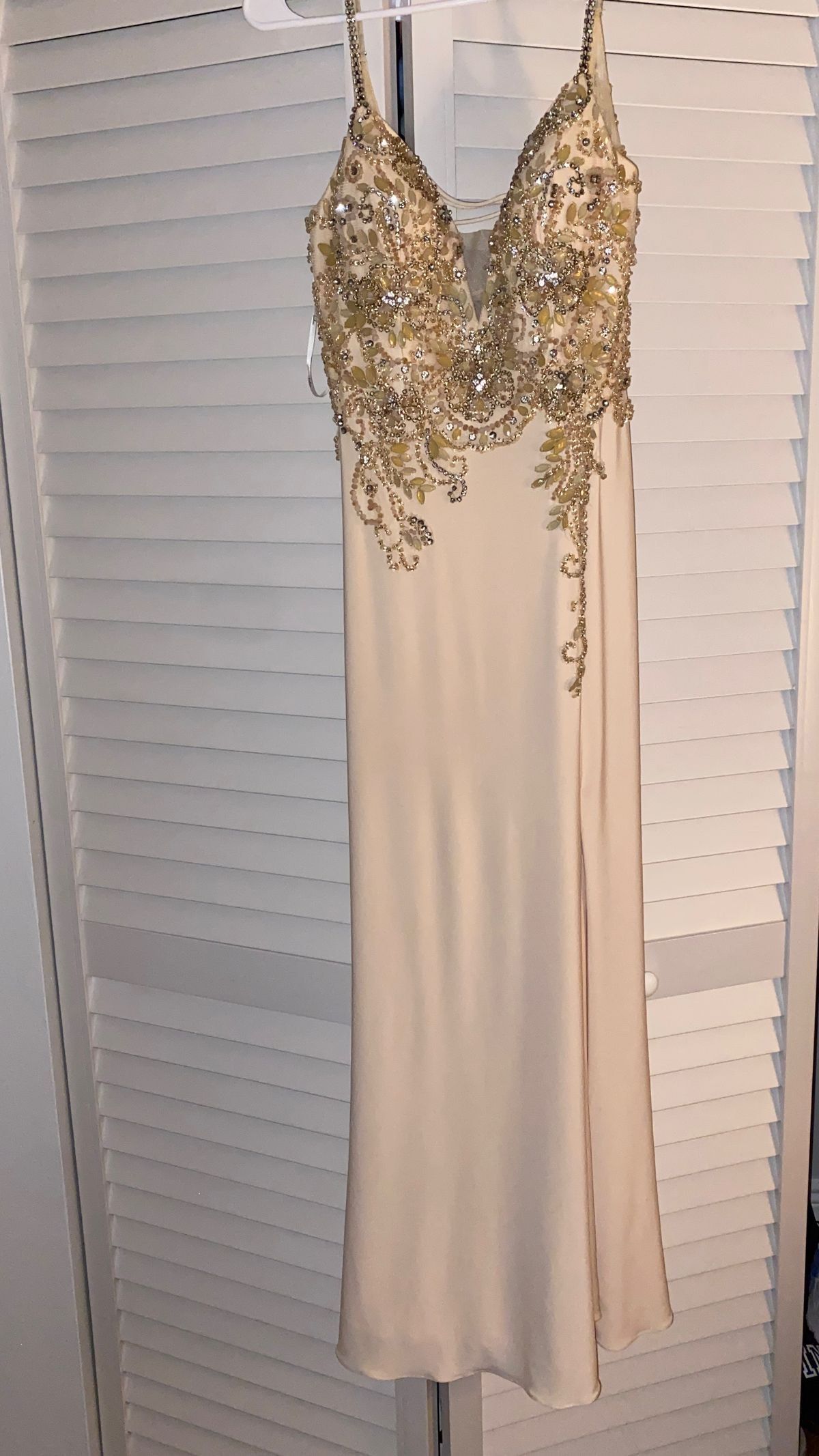 Lulus Size 4 Prom Nude Side Slit Dress on Queenly