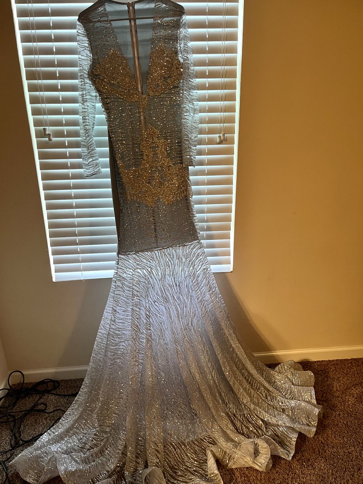 Size 8 Silver Mermaid Dress on Queenly