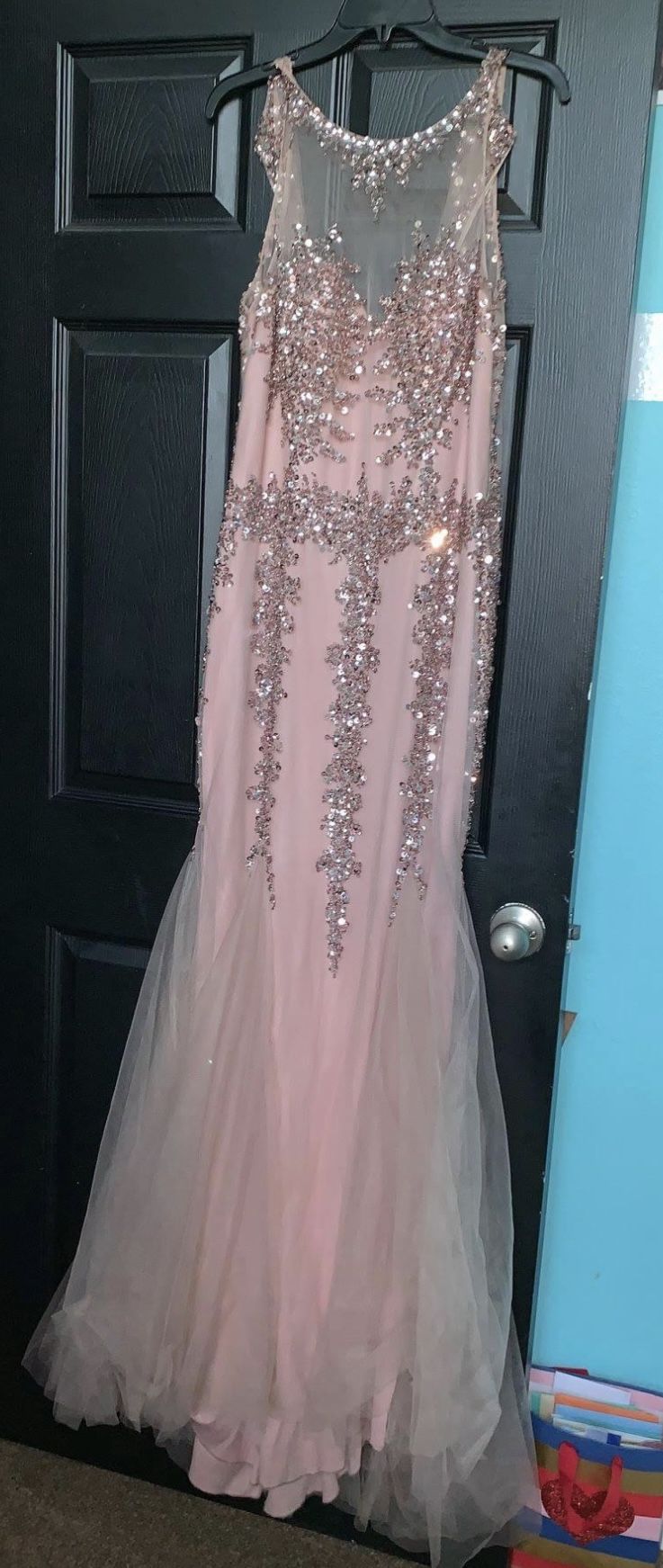 Size 12 Pink Mermaid Dress on Queenly
