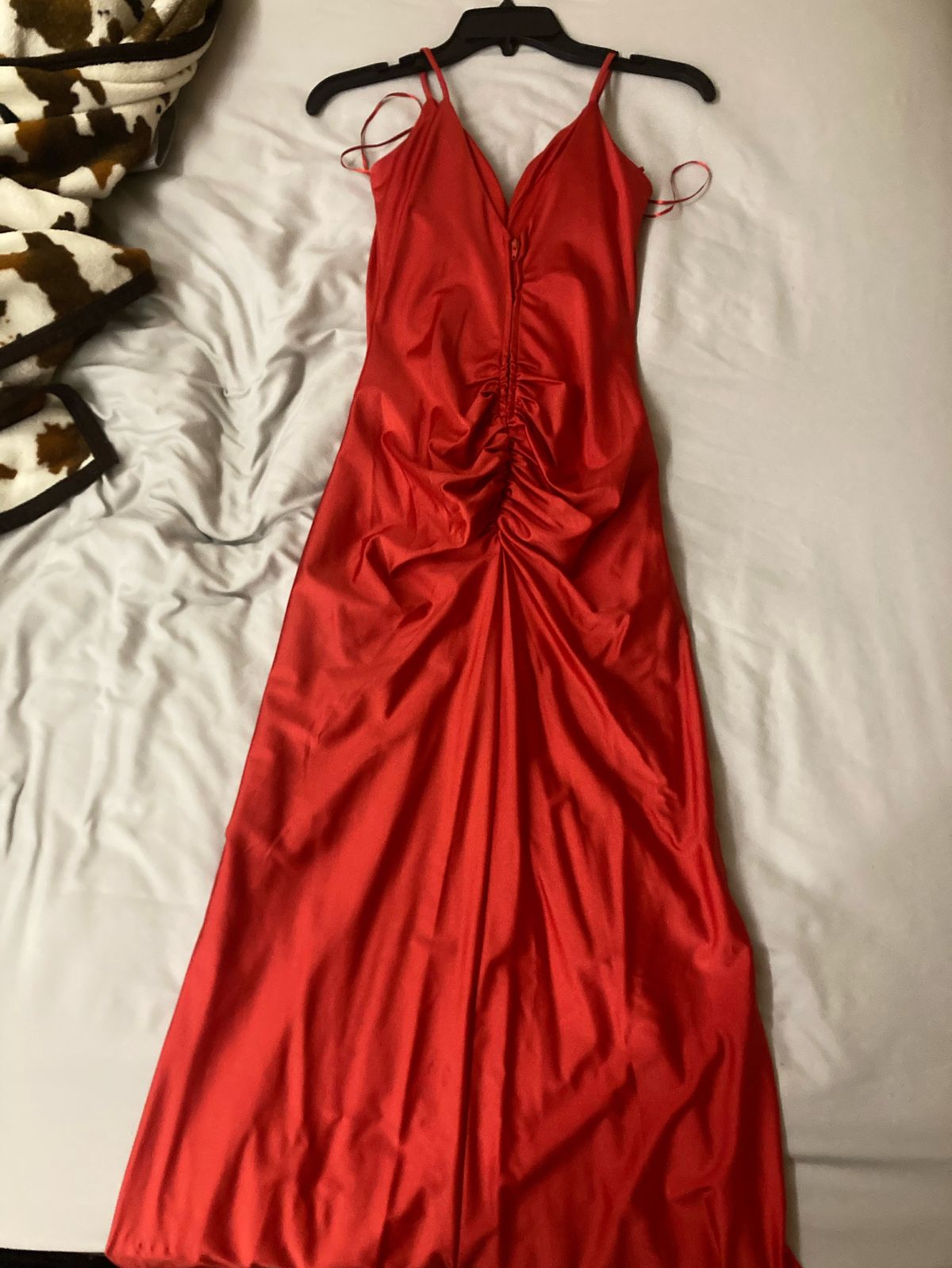 Size 0 Prom Red Side Slit Dress on Queenly