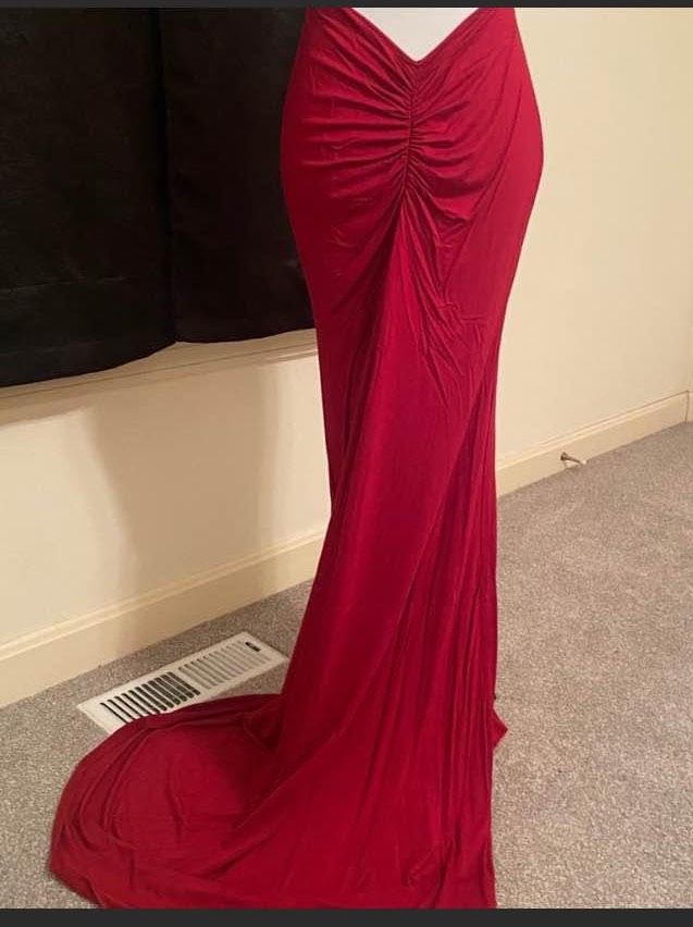 Size 6 Red Mermaid Dress on Queenly