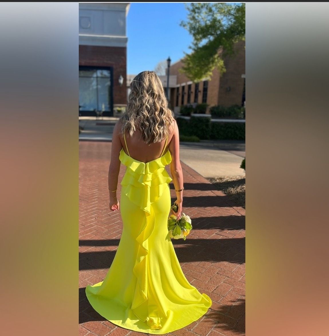 Colors Size 0 Prom Yellow Floor Length Maxi on Queenly