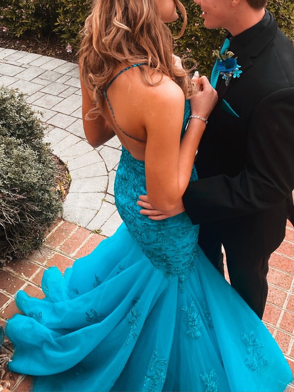 MoriLee Size 00 Prom Blue Mermaid Dress on Queenly
