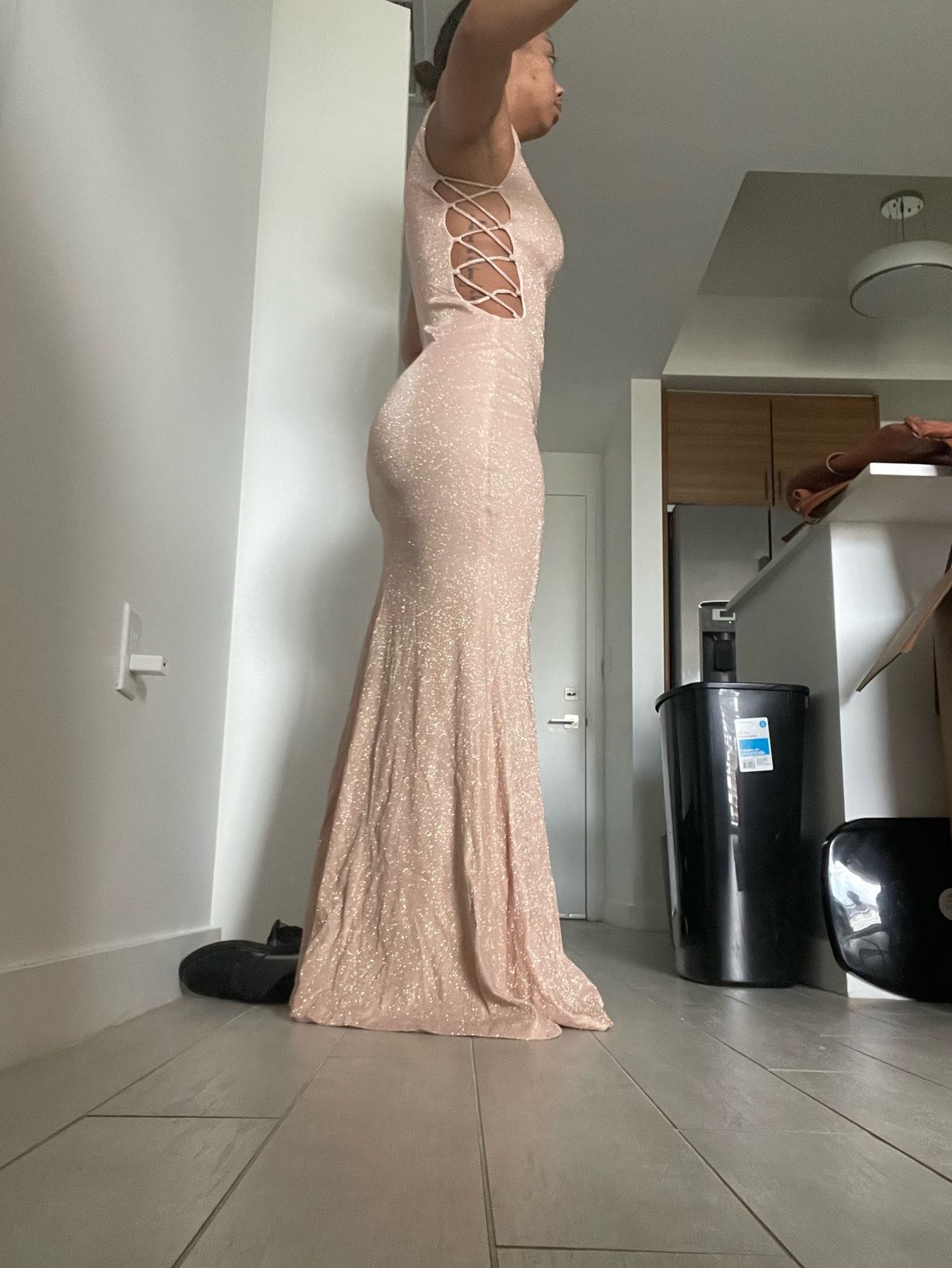 Size S Prom Nude Floor Length Maxi on Queenly