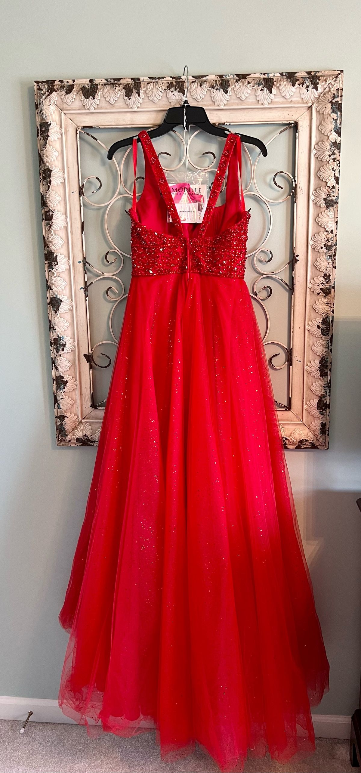 MoriLee Size 4 Prom Red Ball Gown on Queenly