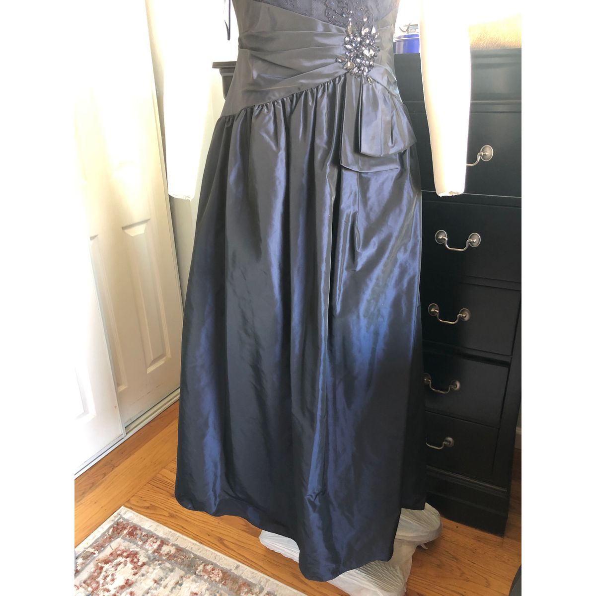 Teri Jon by Rickie Freeman Size 4 Prom Blue A-line Dress on Queenly