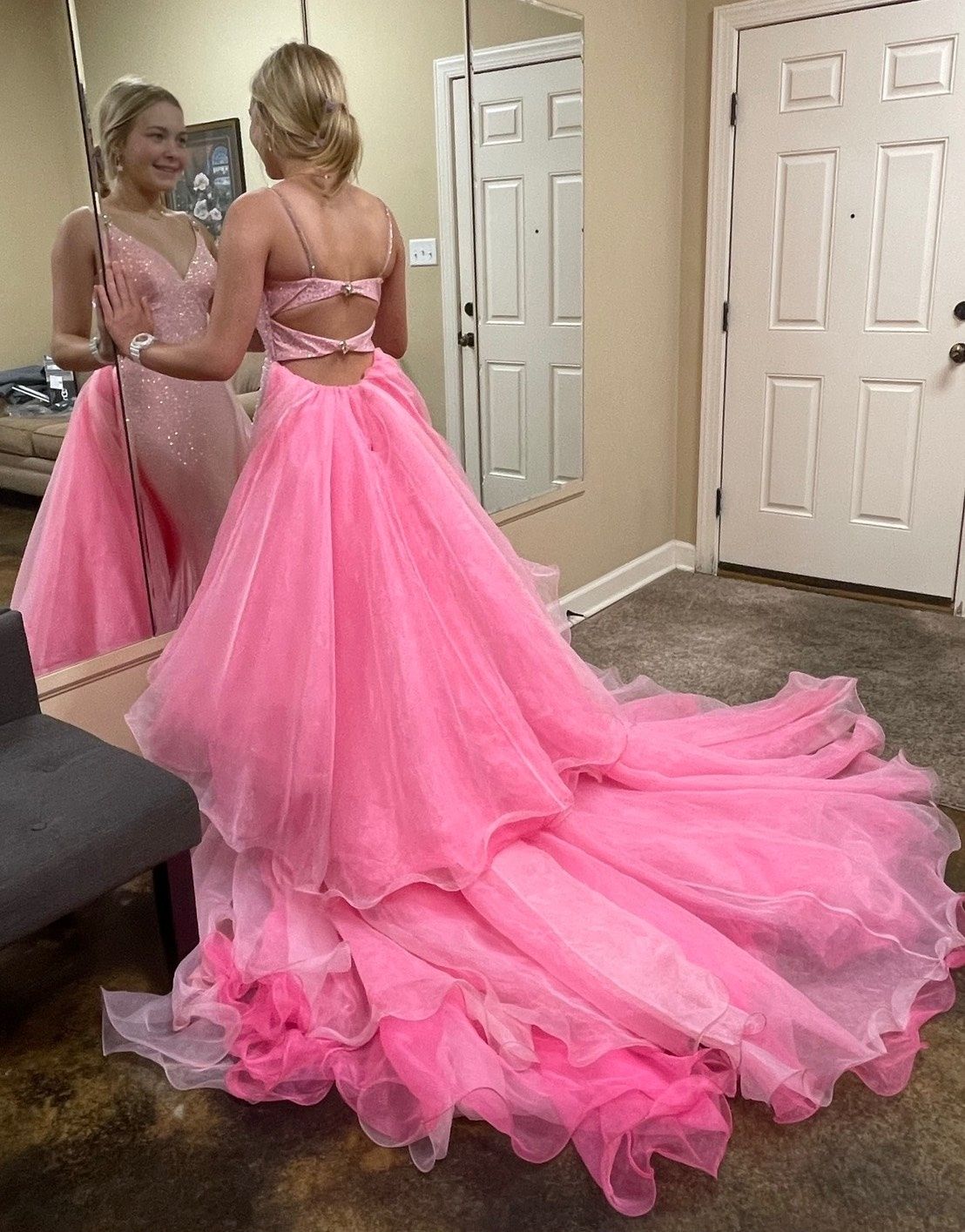 Johnathan Kayne Size 4 Prom Pink Ball Gown on Queenly